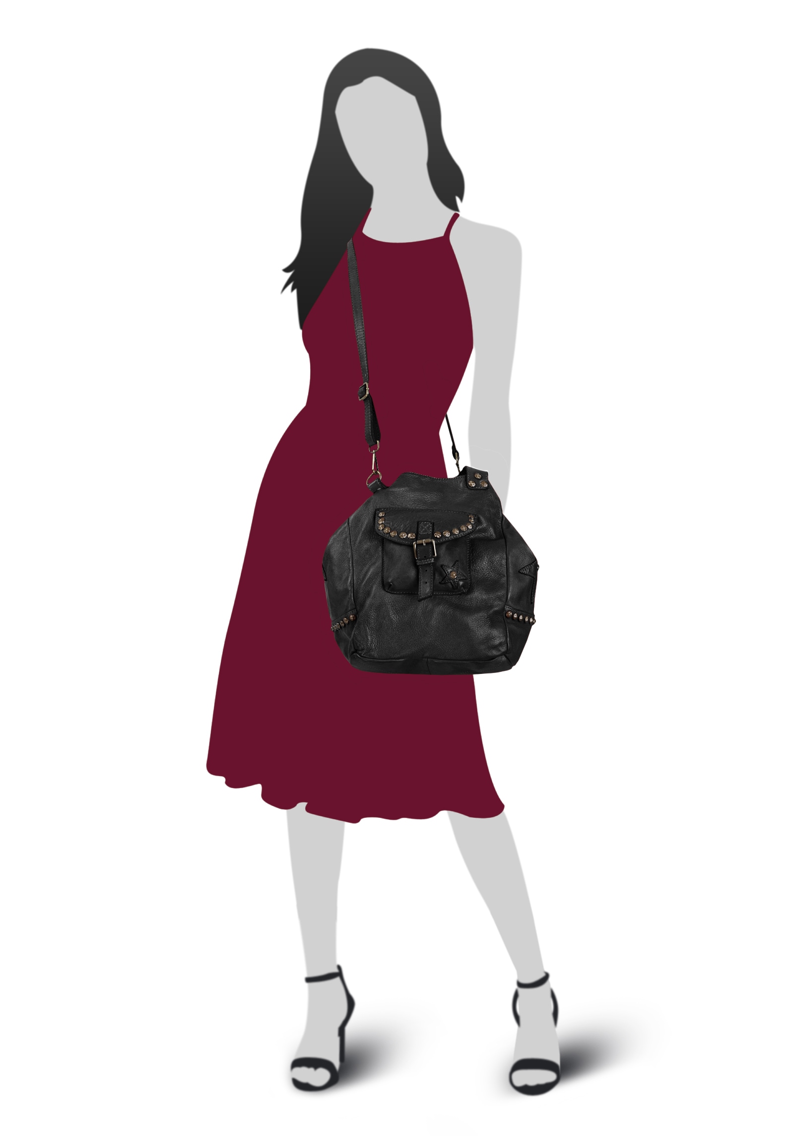 Samantha Look Shopper, echt Leder, Made in Italy