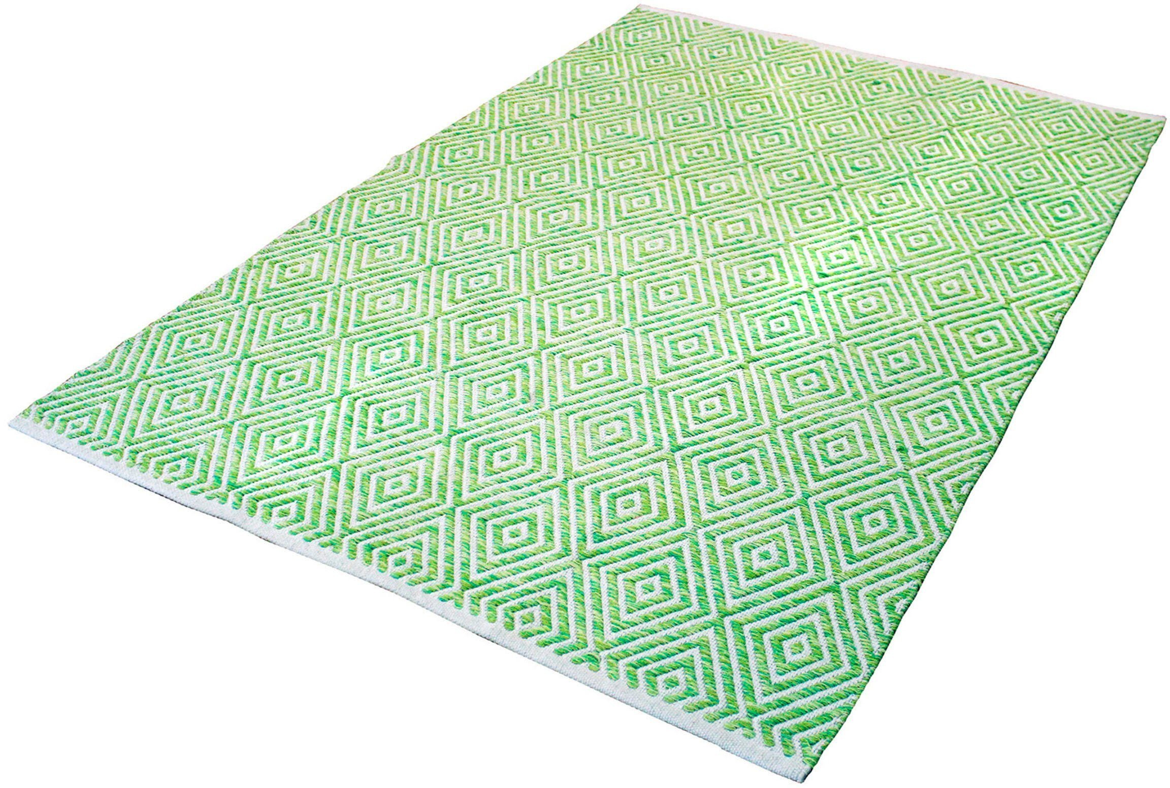 my home Teppich "Tiara" rechteckig 7 mm Höhe mit Rauten-Muster, Teppich aus günstig online kaufen