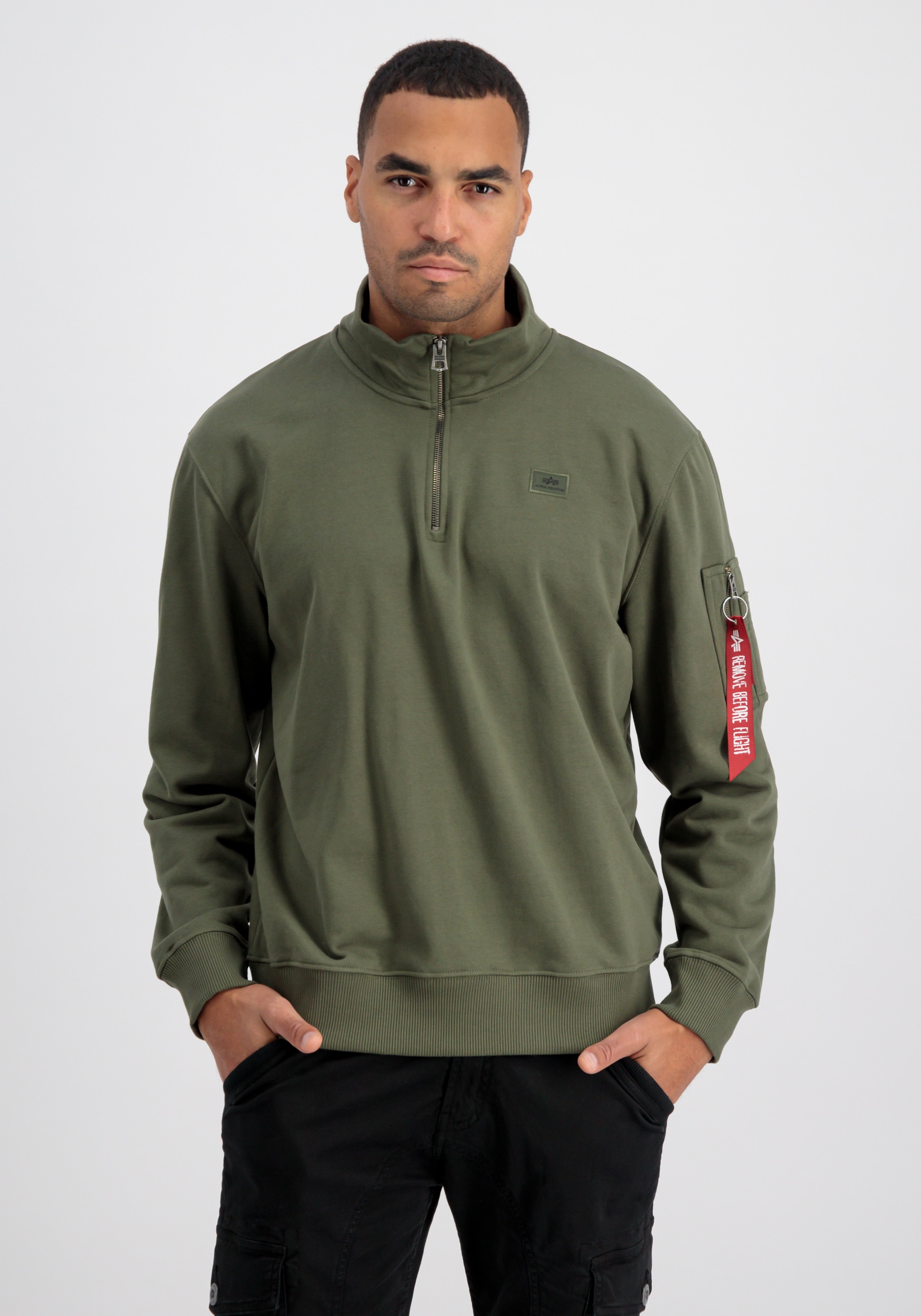 Alpha Industries Sweater "Alpha Industries Men - Sweatshirts X-Fit Half Zip Sweater"