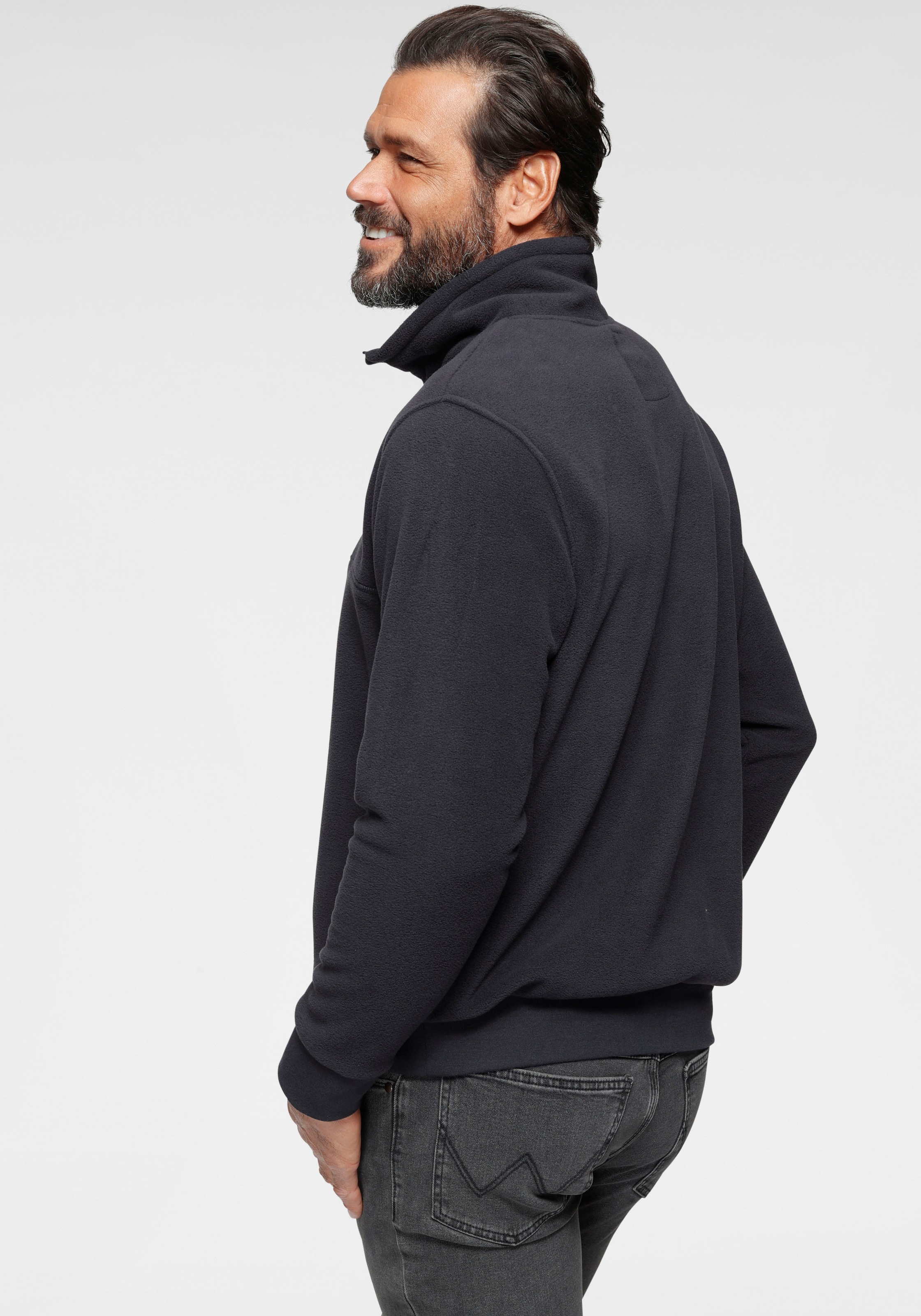 Mans World Fleecepullover, für die Übergangszeit aus Fleece, schnelltrockne günstig online kaufen