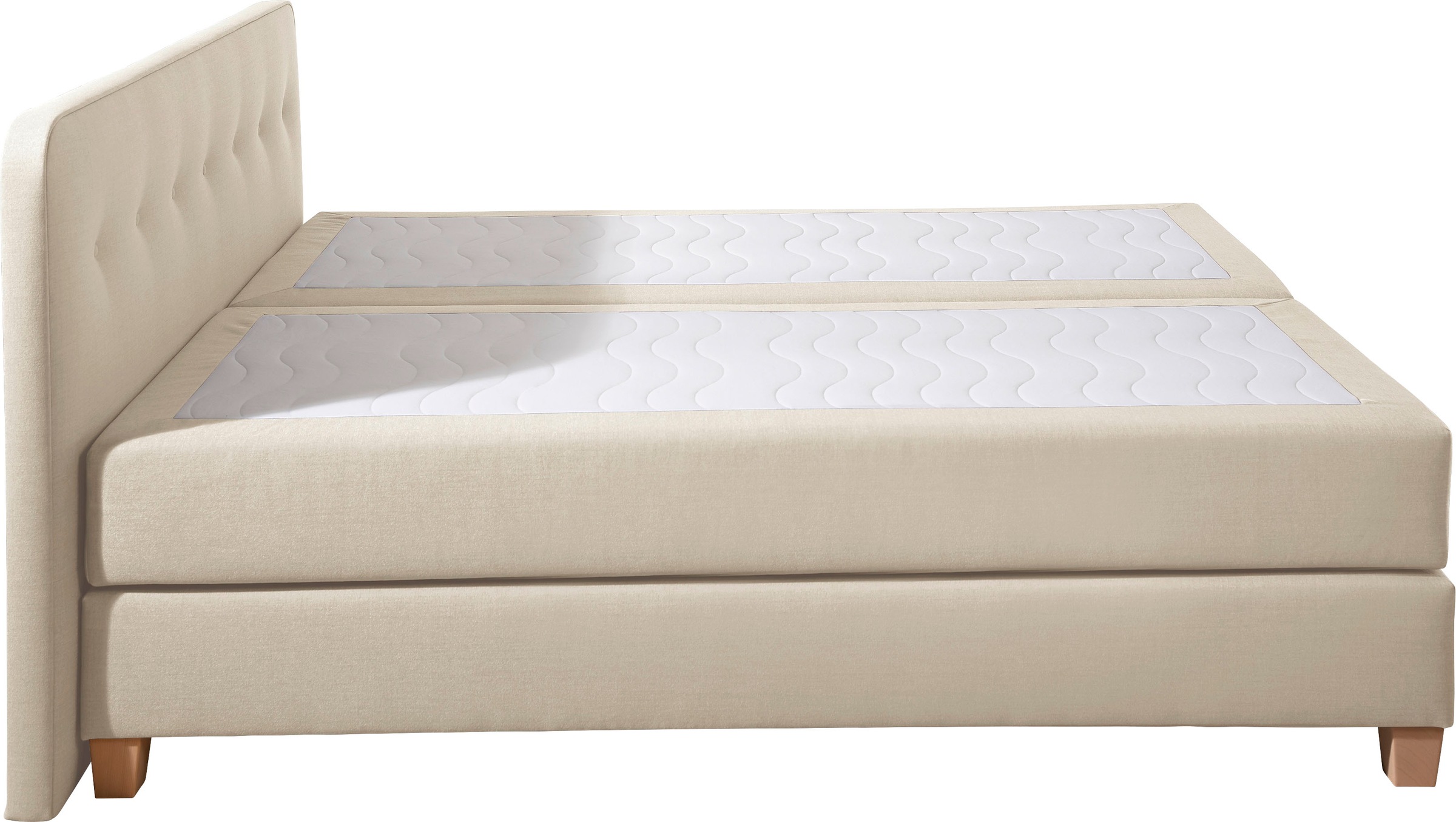 Home affaire Boxspringbett »Fargo«, inkl. Topper, in 3 Matratzenarten, in Samt- oder Strukturstoff