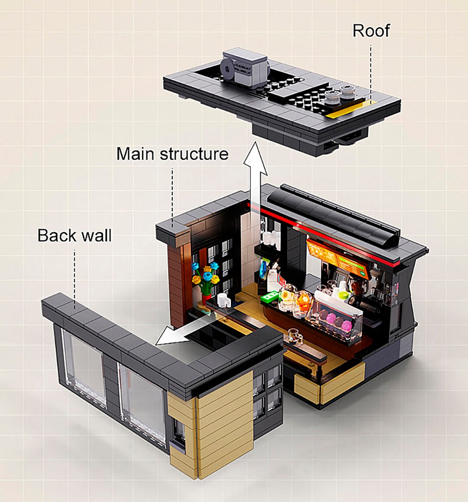 Jamara Konstruktions-Spielset »CaDA, Bricks, Coffee House (402884)« mit LED Licht
