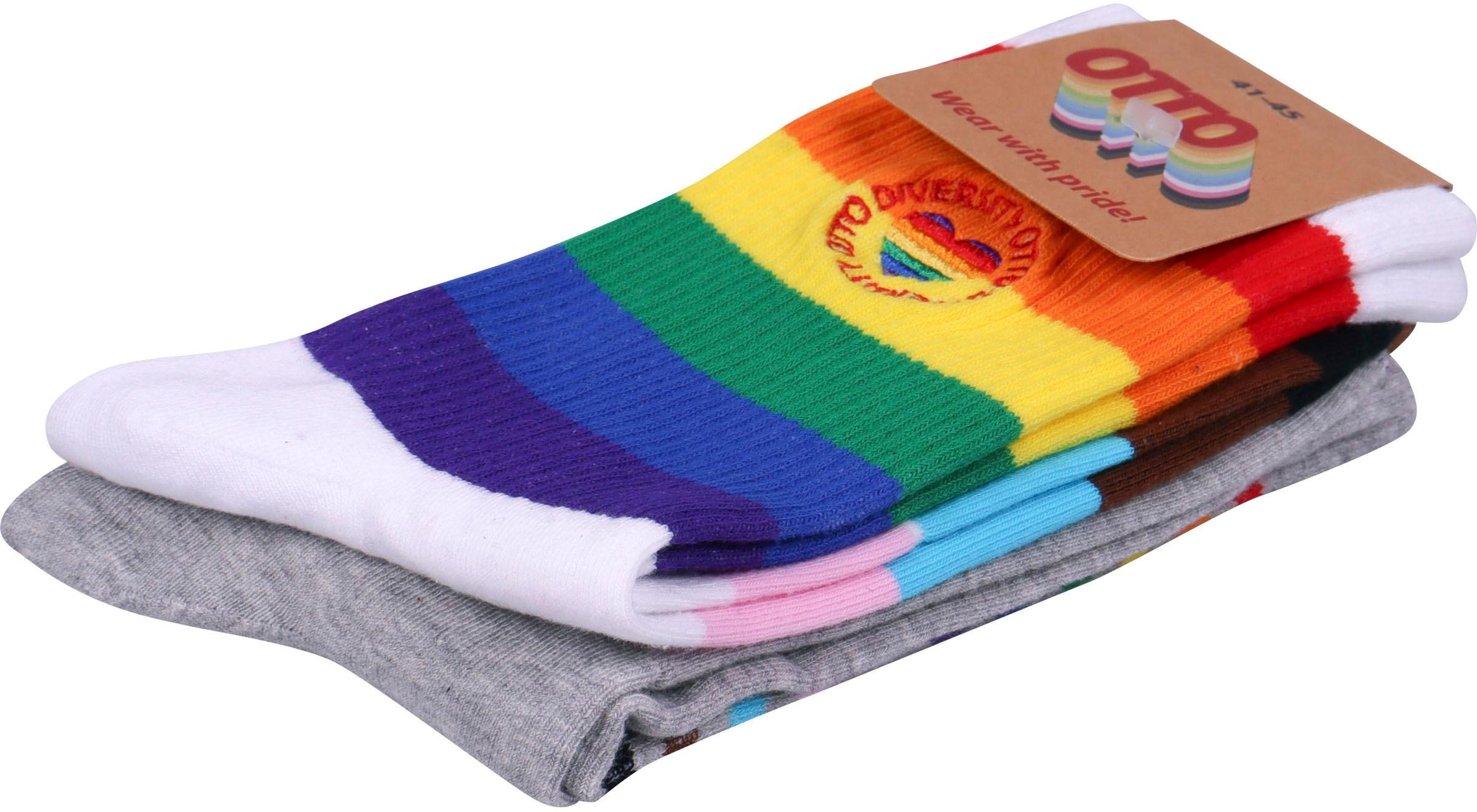 Capelli New York Socken, (2er-Pack), exklusive Pride Socken mit Otto Logo, mit Bio-Baumwolle, Diversity