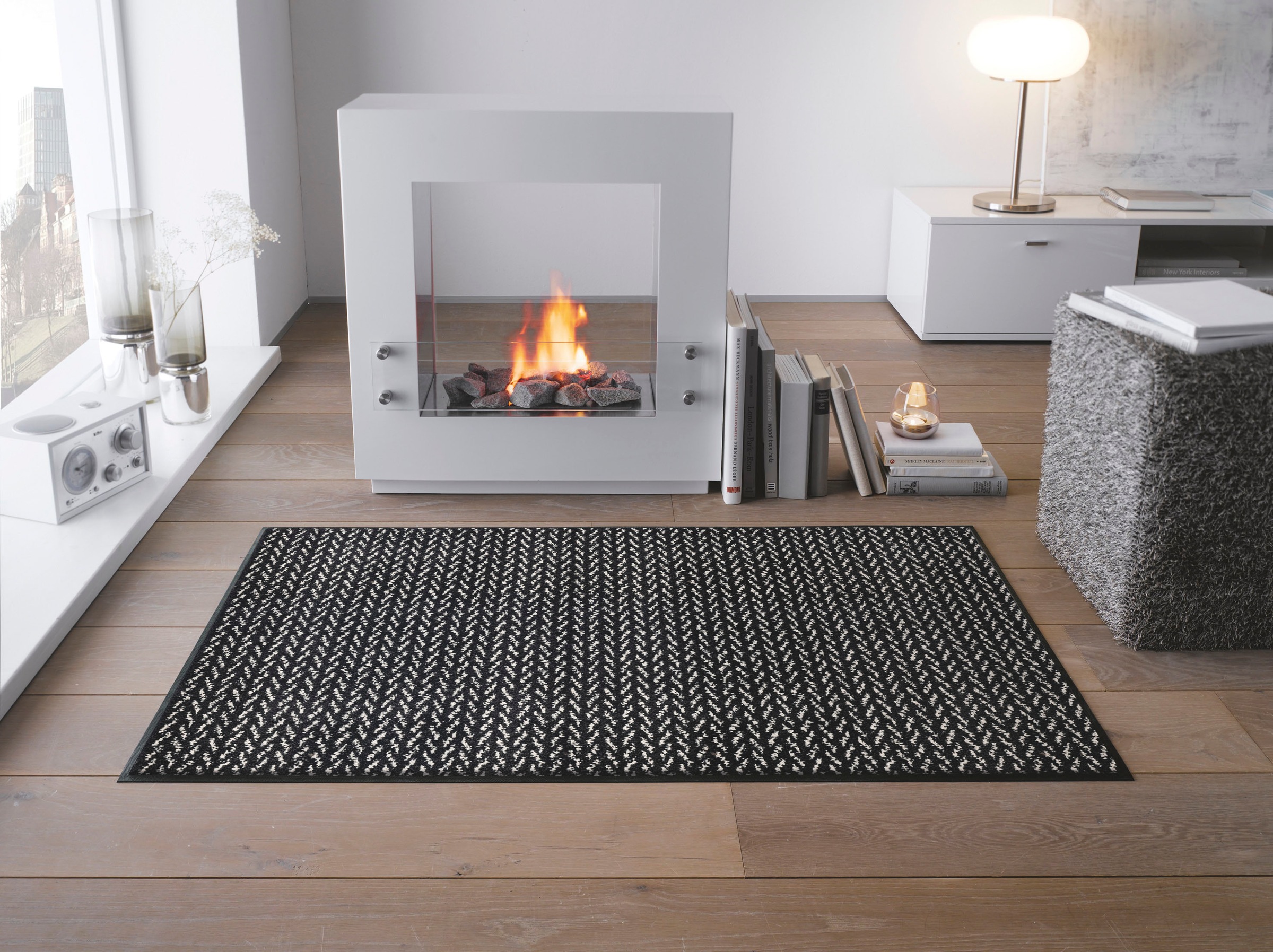 wash+dry by Kleen-Tex Teppich "Duo Pepper" rechteckig 9 mm Höhe rutschhemme günstig online kaufen