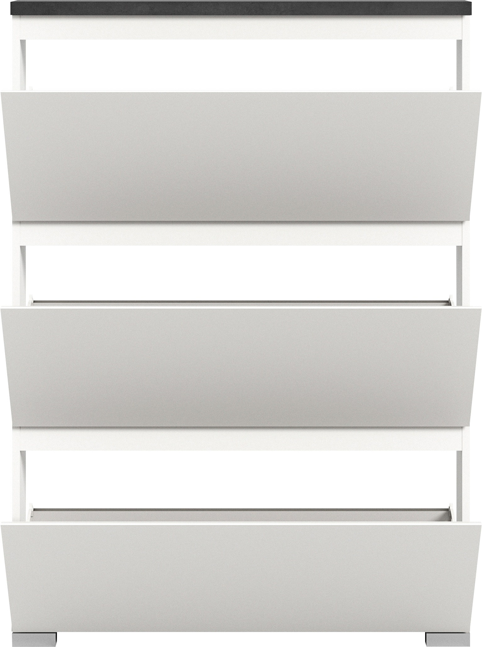 Home affaire Schuhschrank »Skoskap, Tiefe 18cm, 3 Klappen mit Schuhwalze, Platz für 12 Schuhpaare« Schuhkipper, Schuhkommode, Schuhregal, Kommode, Anrichte