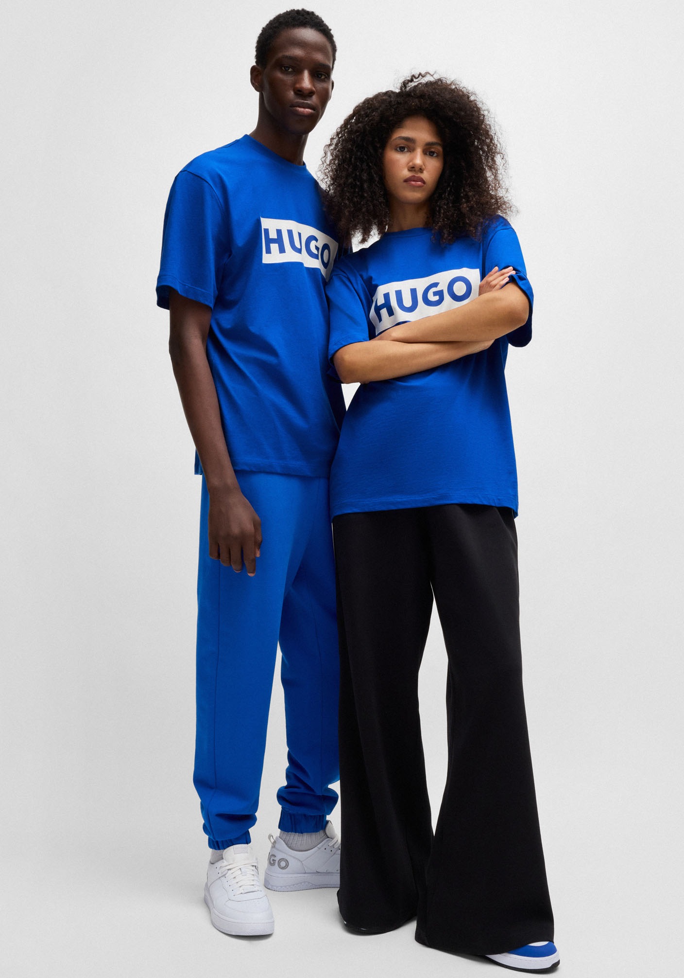 HUGO Blue T-Shirt "Nico", mit großem Logo-Print, Unisex günstig online kaufen