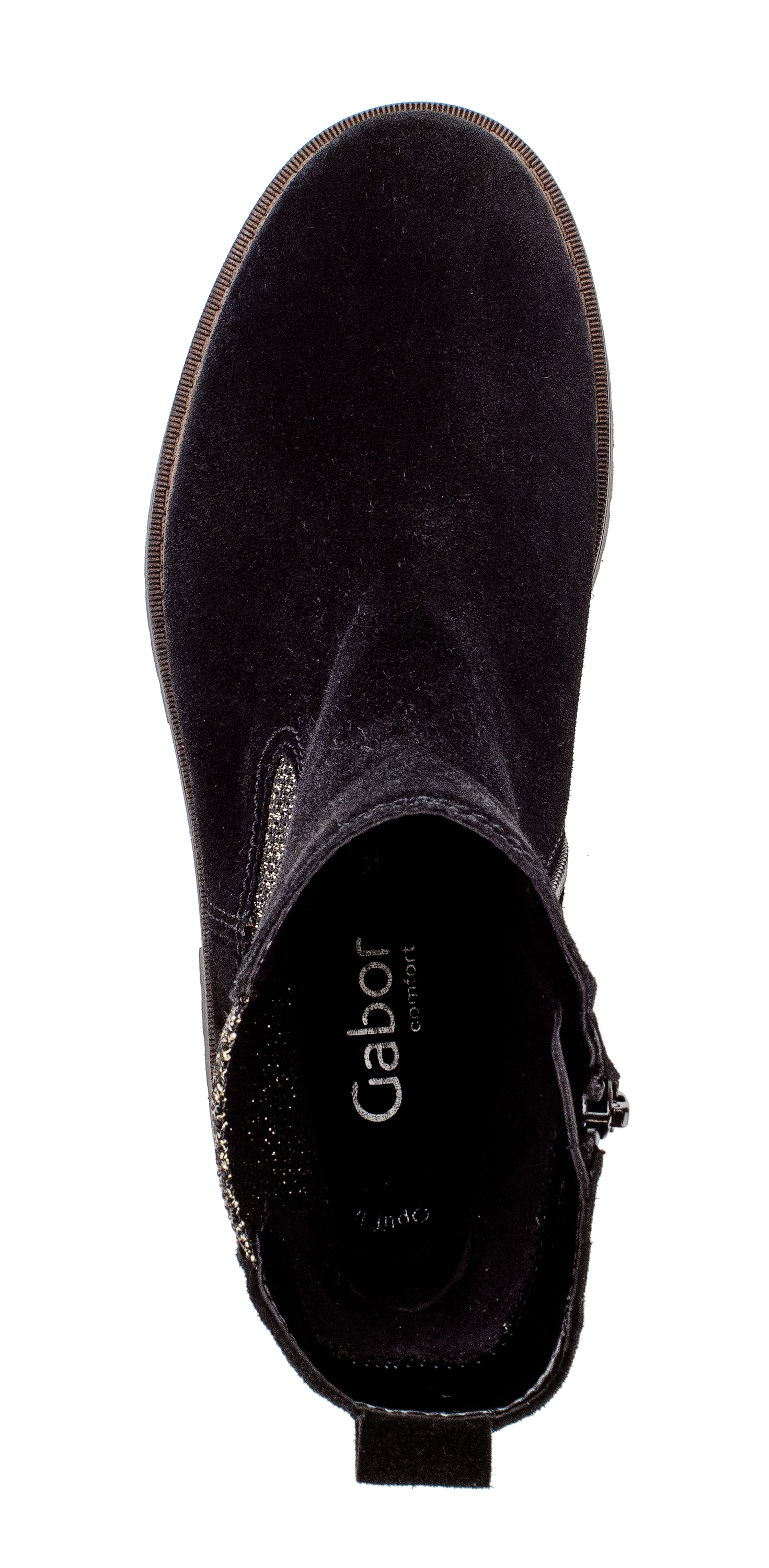 Gabor Chelseaboots »KOS«, Blockabsatz, Stiefelette mit meliertem Stretcheinsatz, in Extraweite K