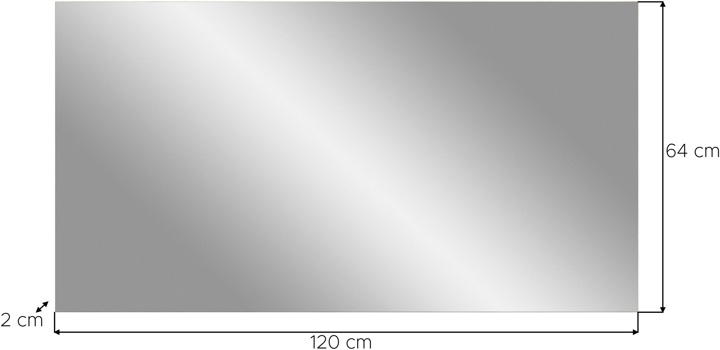 INOSIGN Wandspiegel, (1 St.), Oran, Spiegel, Evoke Oak, große Spiegelfläche, rahmenlos