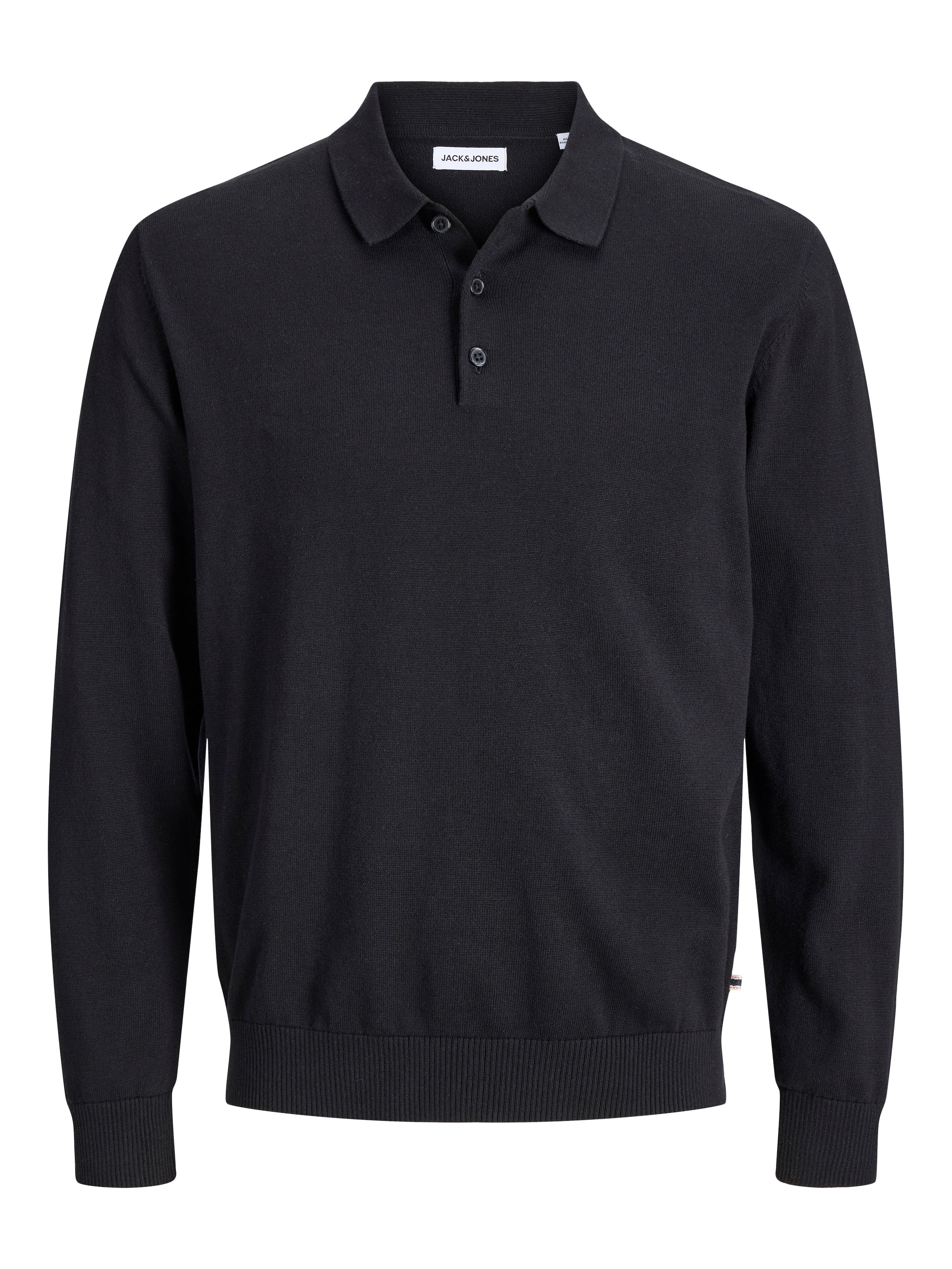 Jack & Jones PlusSize Polokragenpullover »JJEBASIC KNIT LS POLO SN PLS« Baumwolle, regular fit