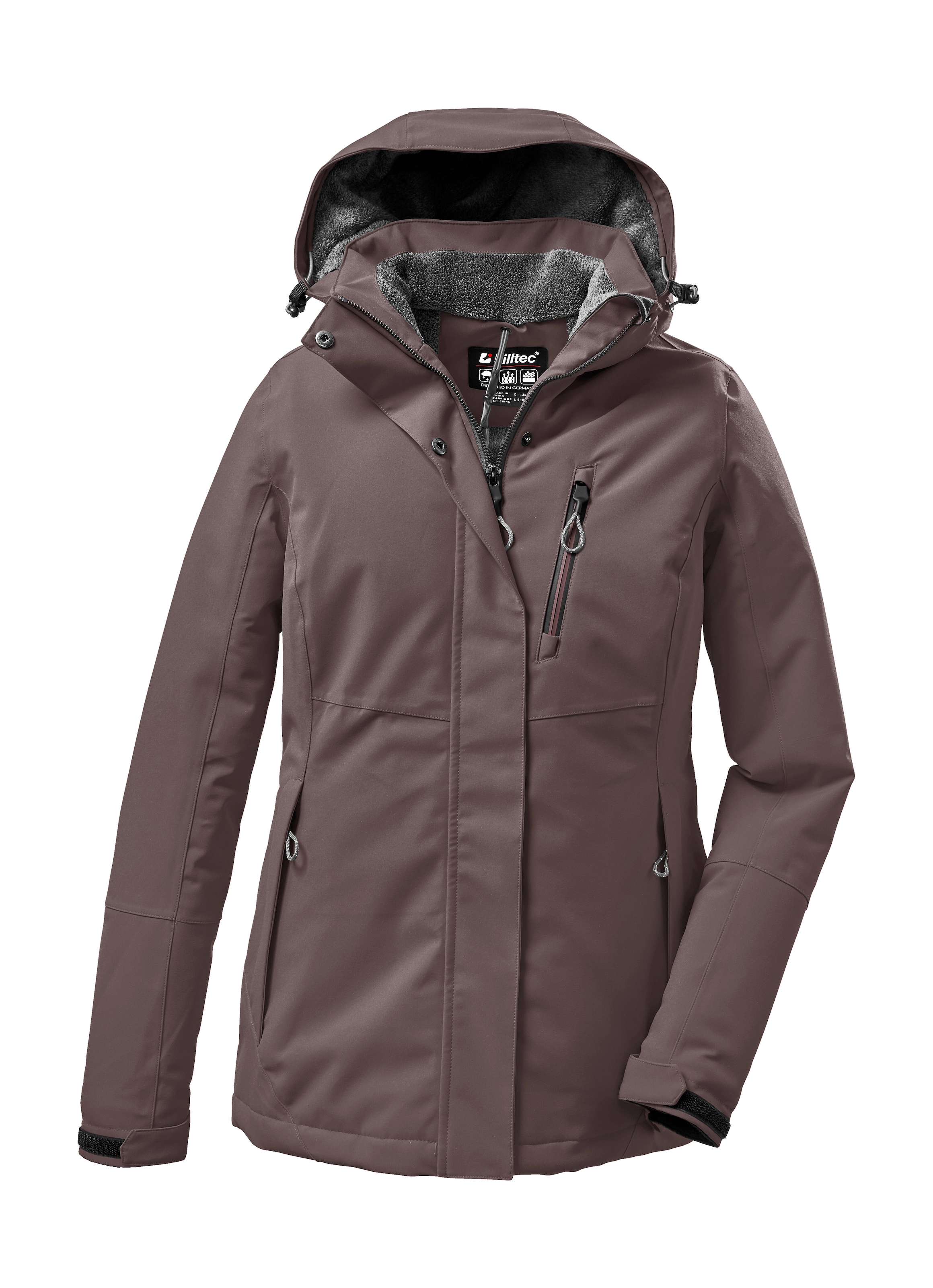 Killtec Outdoorjacke »KOW 140 WMN JCKT«, Wasserdichte Damenjacke, atmungsaktiv, abnehmbare Kapuze