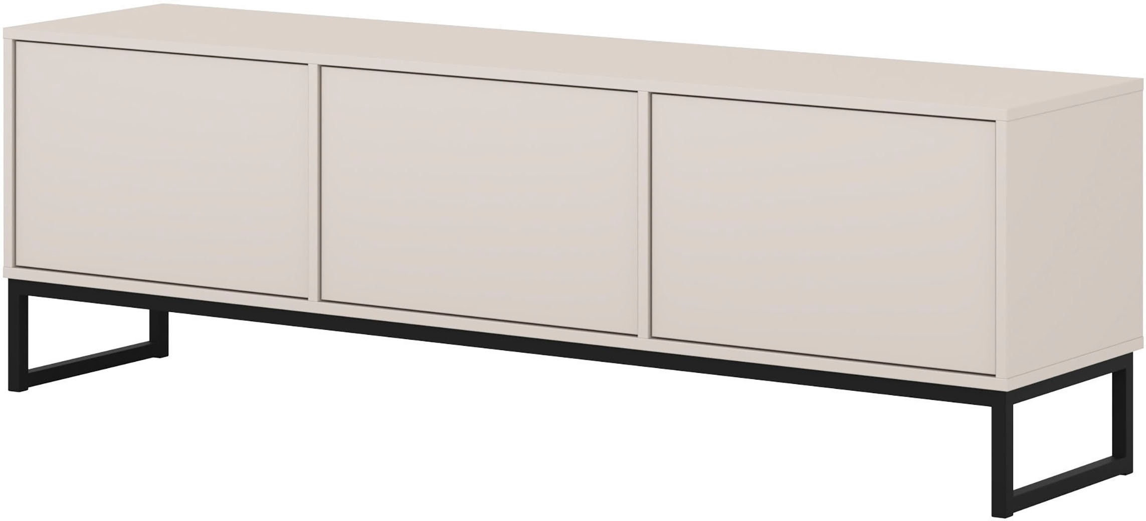 OTTO home Lowboard »Loft, Breite 157 cm, TV-Board 3 Klappen, Metallkufen« TV-Kommode mit viel Stauraum, push-to-open-Funktion
