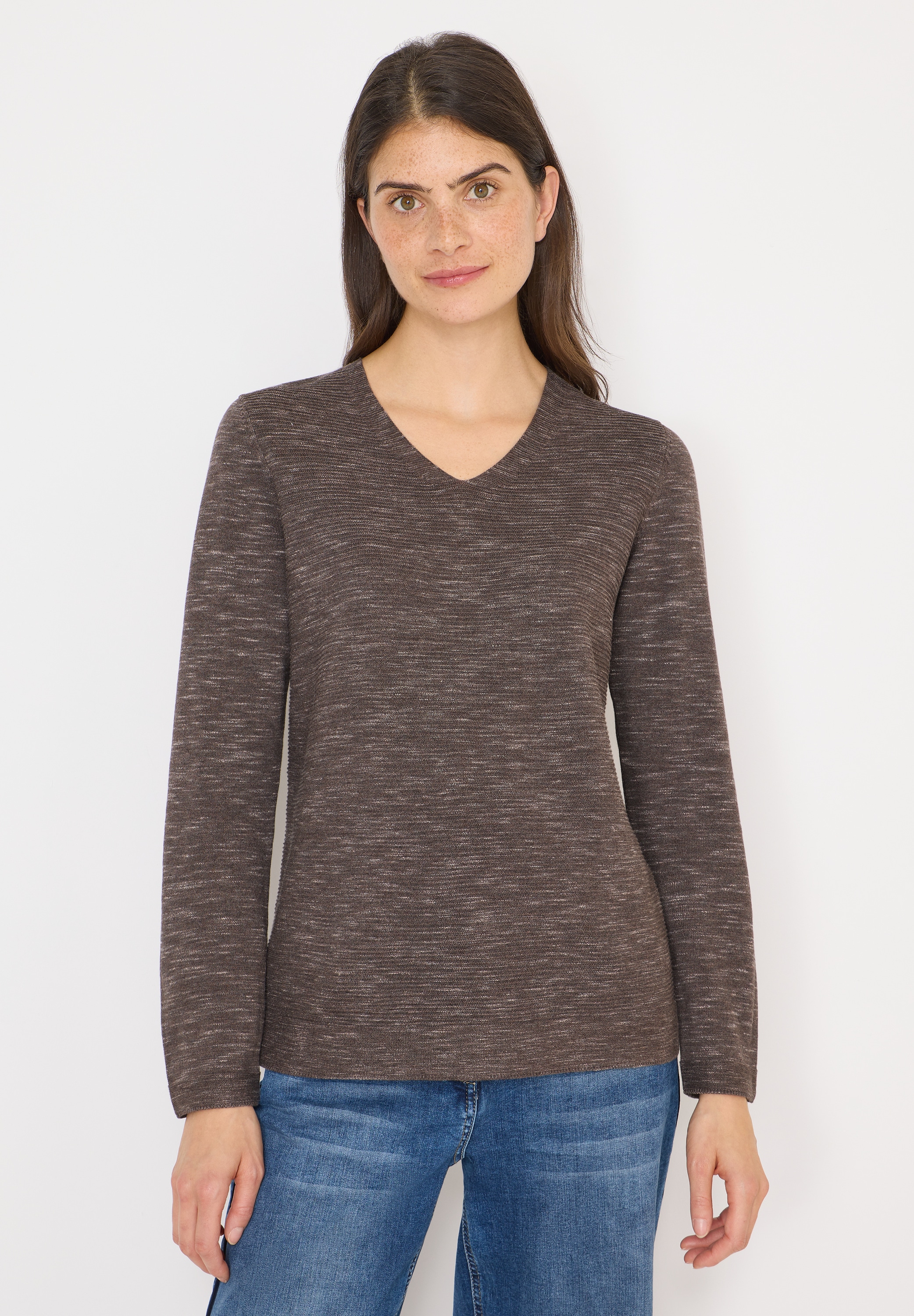 Cecil Strickpullover im Melange Look