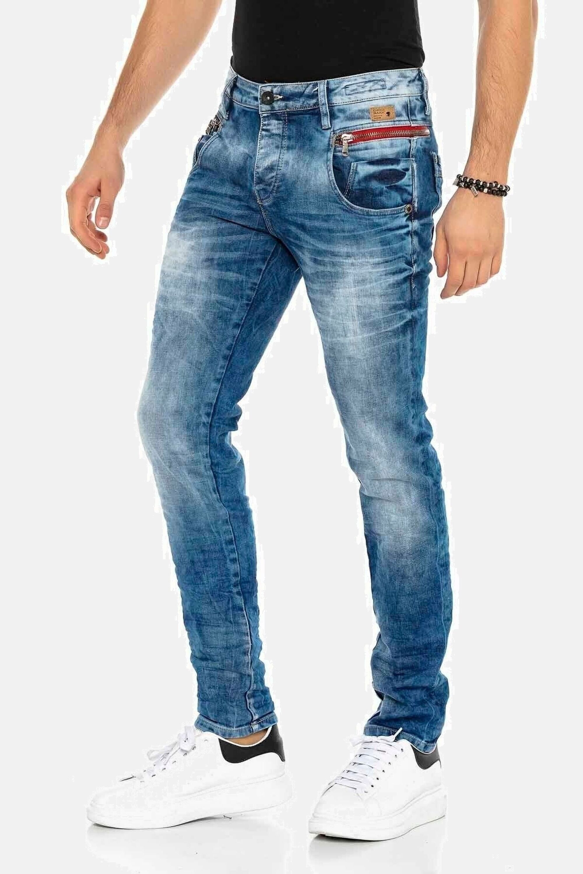Cipo & Baxx Slim-fit-Jeans »Jeans«, in verwaschenem Design, CD-394