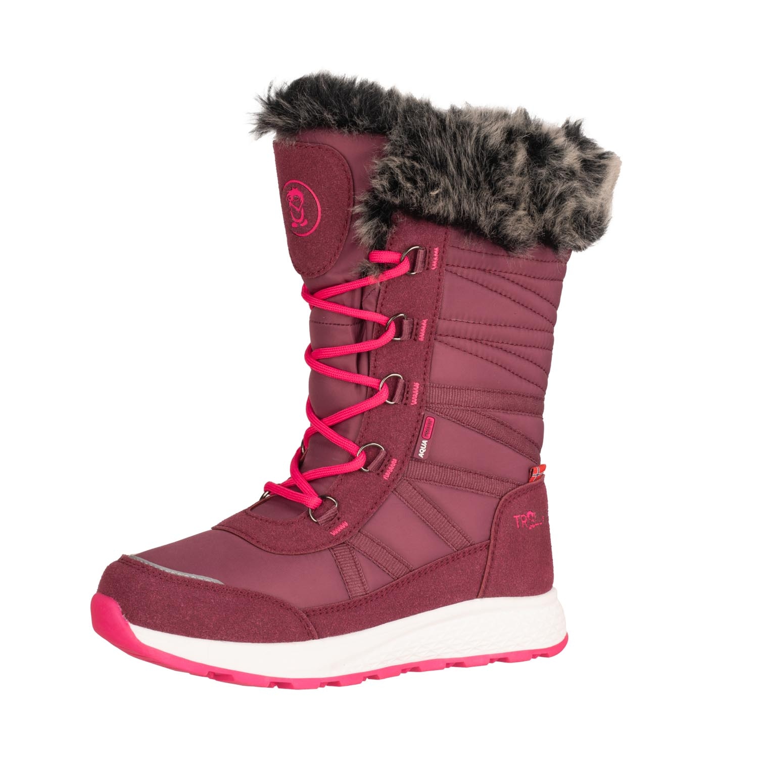 Winterstiefel TROLLKIDS "GIRLS HEMSEDAL WINTER BOOTS XT", Mädchen, Gr. 31, lila (plum, magenta), Synthetik, mehrfarbig, Schuhe Winterstiefel, Snowboots, Winterstiefel, Winterschuhe, für Kinder, wasserdicht