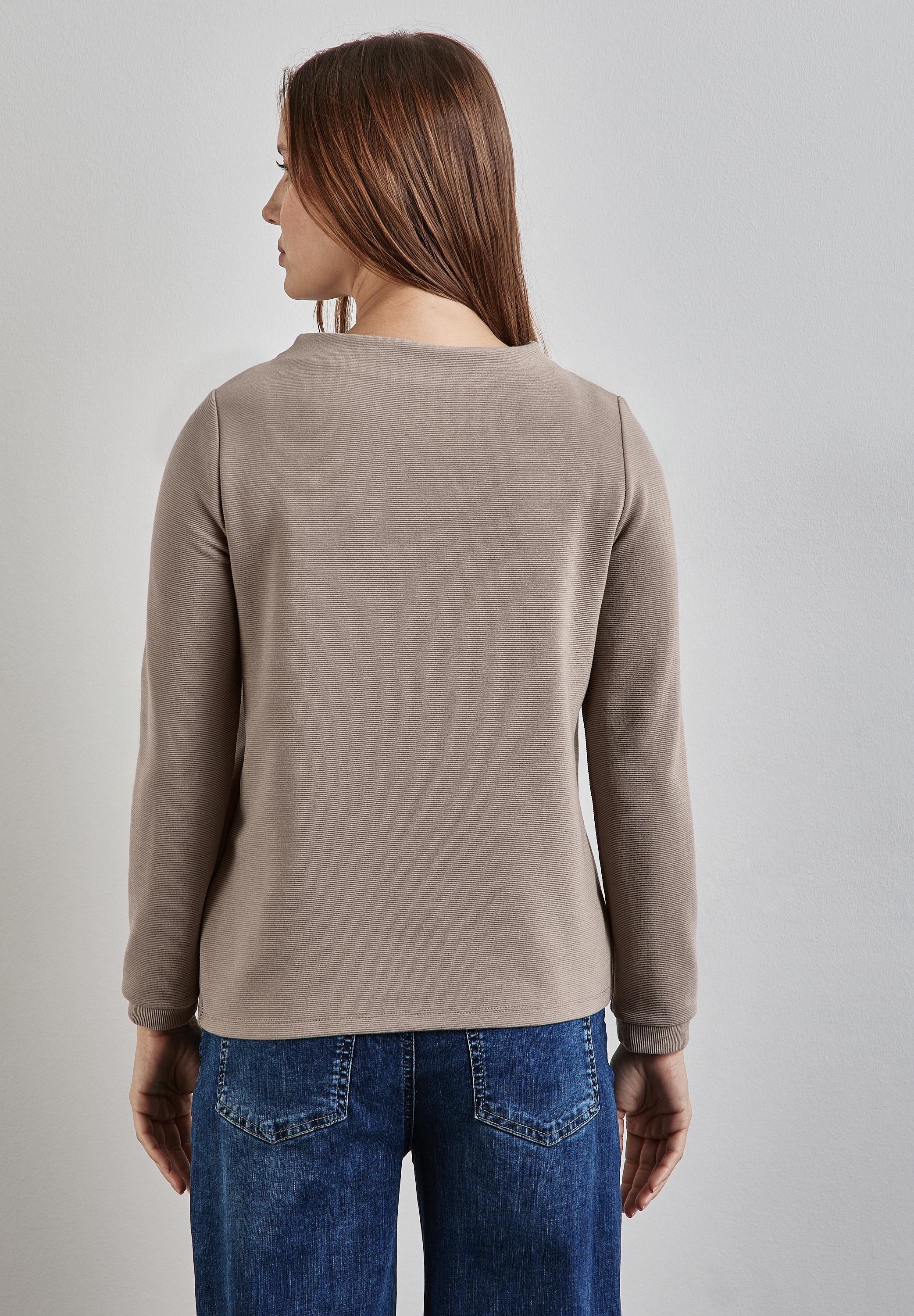 STREET ONE Langarmshirt, mit feinem Streifenmuster