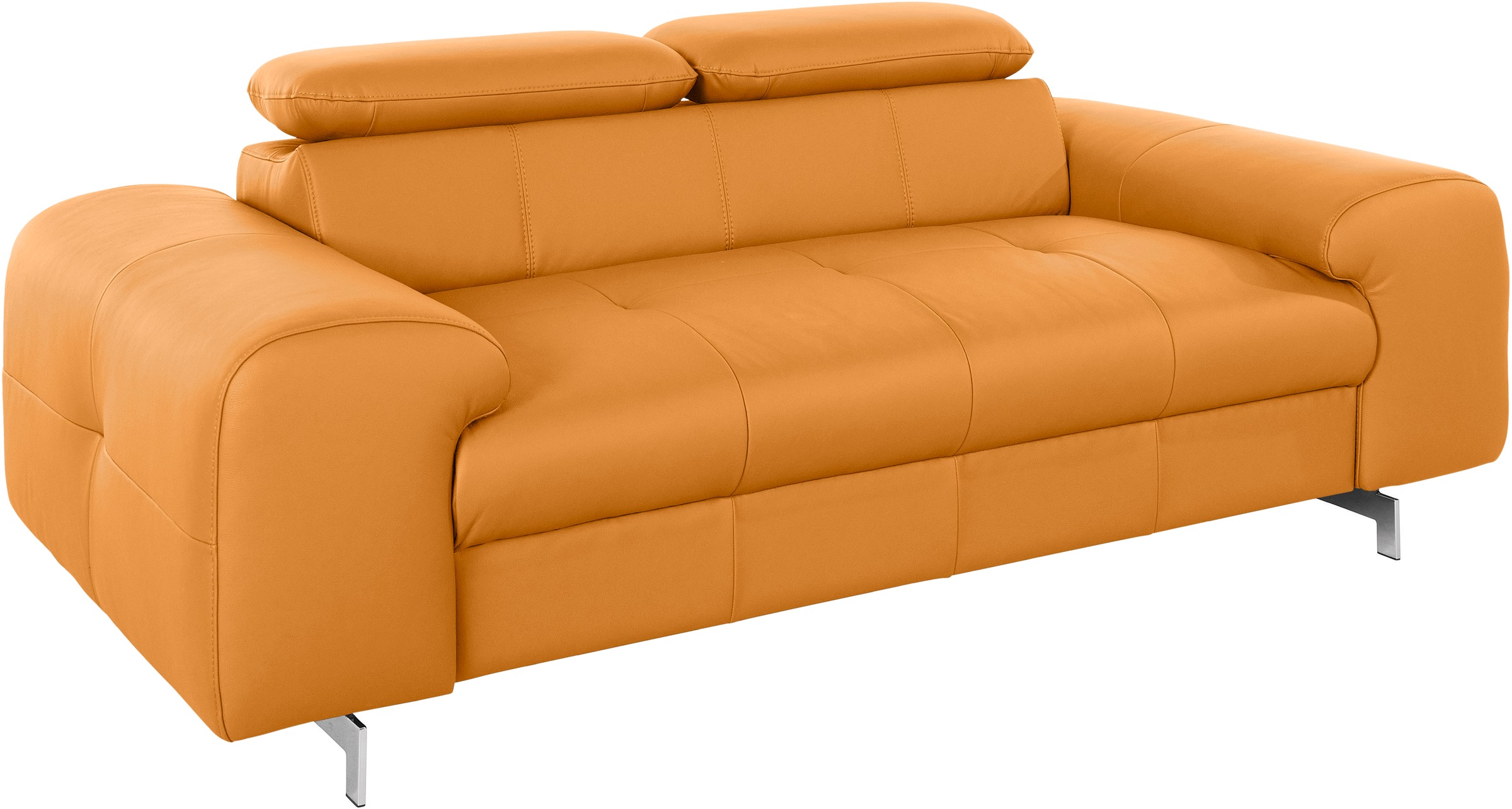 COTTA 2-Sitzer »Chef«, Big-Sofa mit Kopfteilverstellung, edle Metallkufen