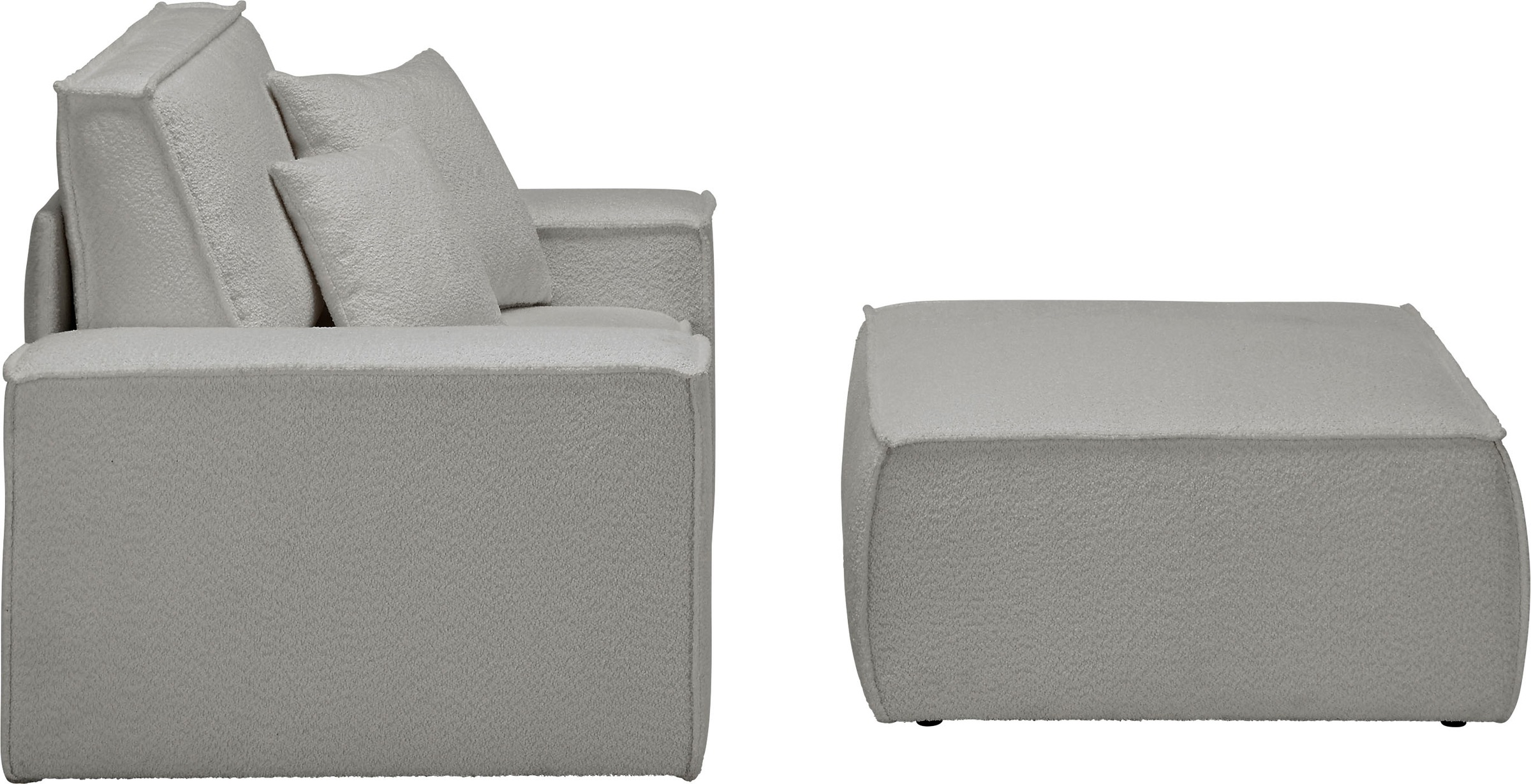 andas Loveseat »Finnley«, (2 St.), Loveseat und Hocker im Set, passend zur Polster-Serie Finnley