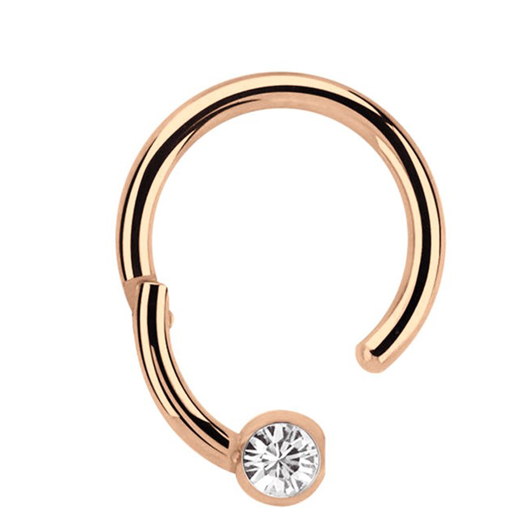 Nasenpiercing ADELIA´S "Piercing  Nasenpiercing", Damen, Gr. onesize, rosa (rosegold), Stahl, Piercings, Aus 316l Stahl​ PVD Rosegold beschichtet 3