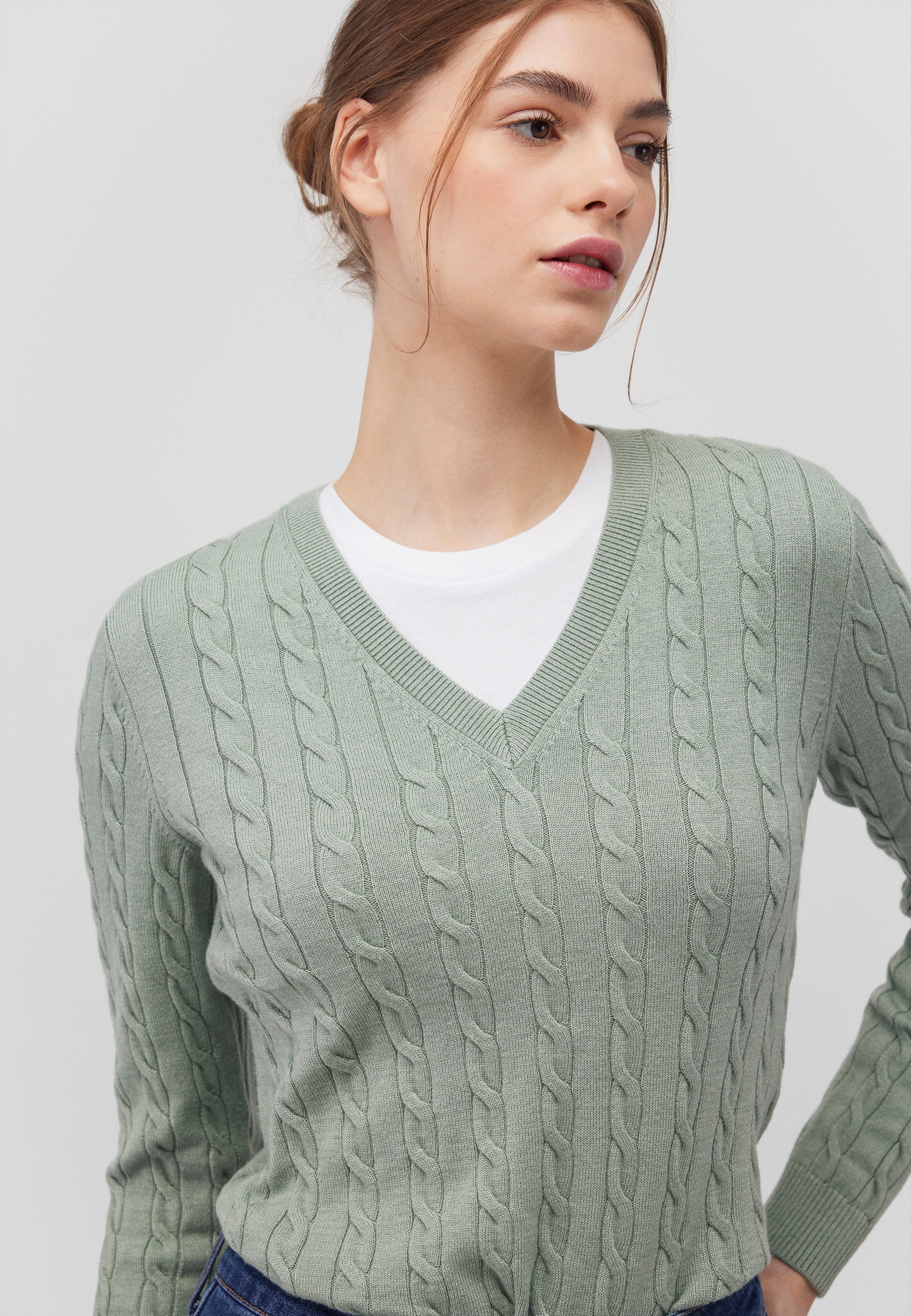 Mavi V-Ausschnitt-Pullover »V-NECK SWEATER«, Pullover Feinstrick