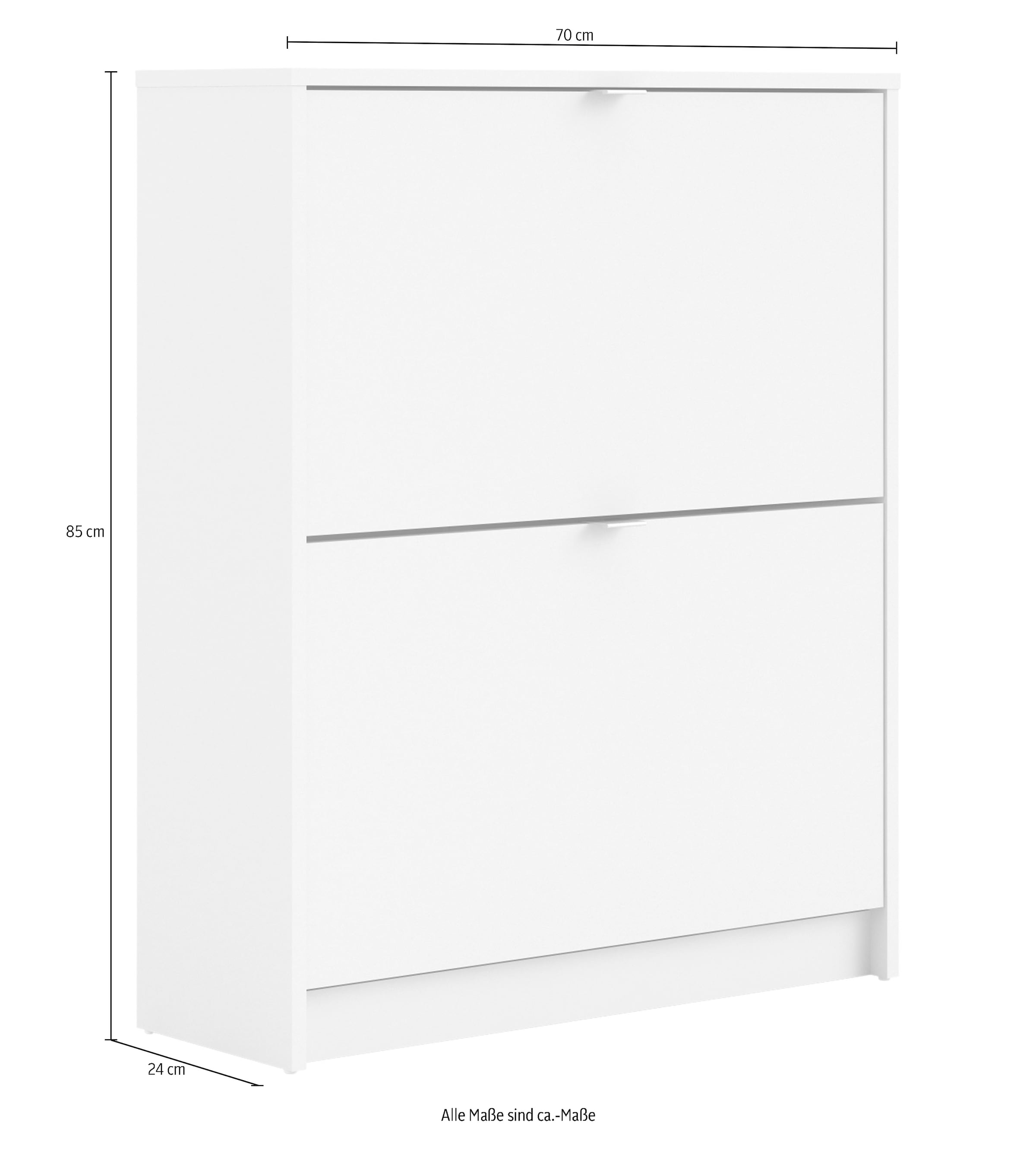 INOSIGN Schuhschrank »Shoes Schuhaufbewahrung, Schuhkommode, Schuhregal,«, mit zwei Klappen, 2 Böden, Höhe 85 cm, ca. 12 Paar Schuhe