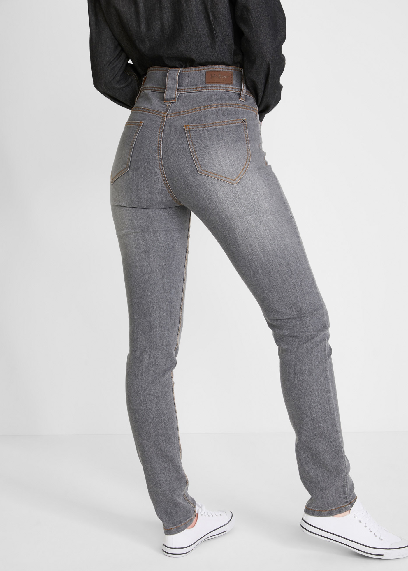 bonprix Slim-fit-Jeans »Slim-Fit-Jeans High Waist, Komfort-Stretch« Skinny fit Passform, mit Eingrifftaschen und Gesäßtaschen