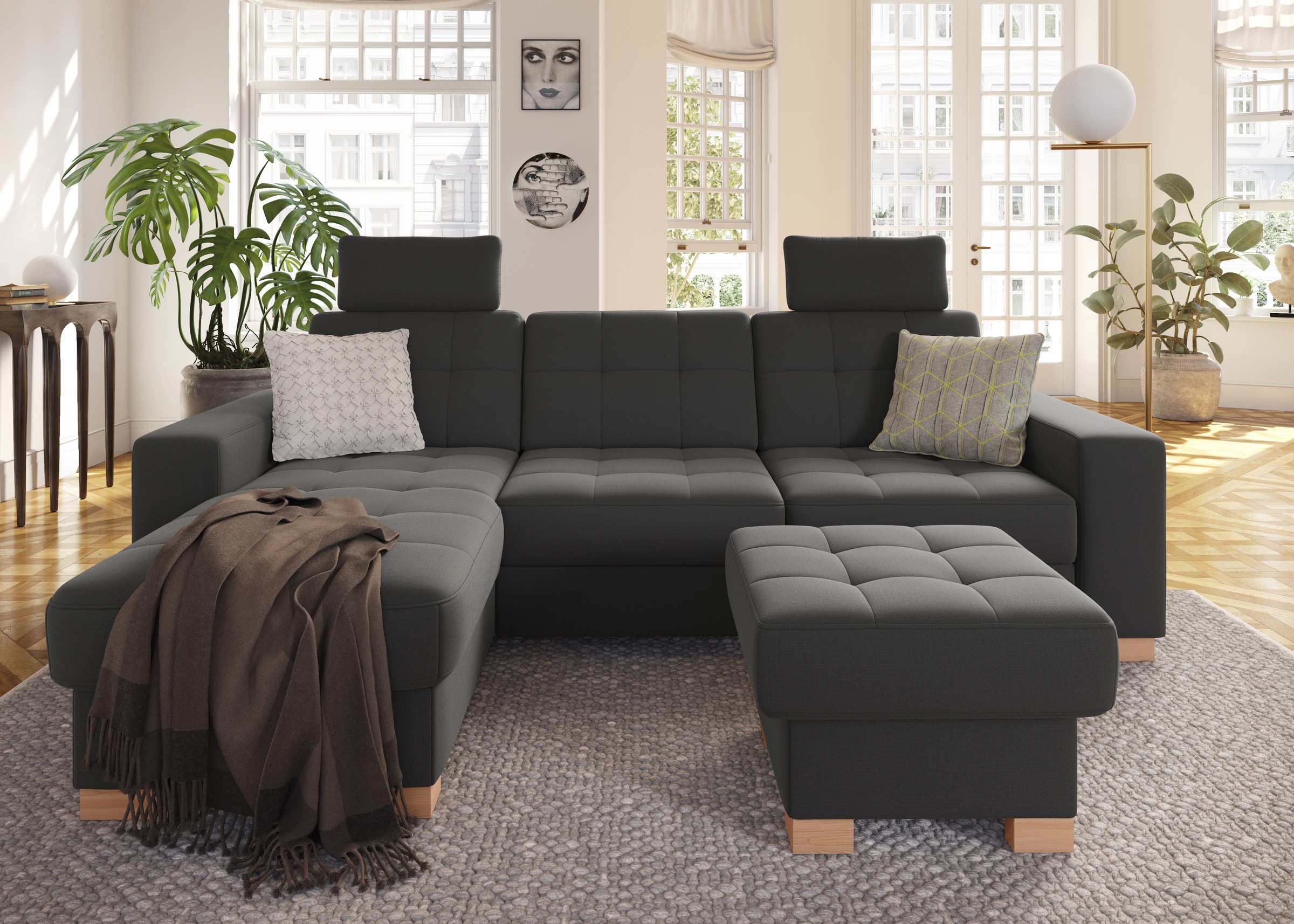Thumbnail - sit&more Ecksofa "Quincy L-Form", wahlweise mit Bettfunktion und Bettkasten