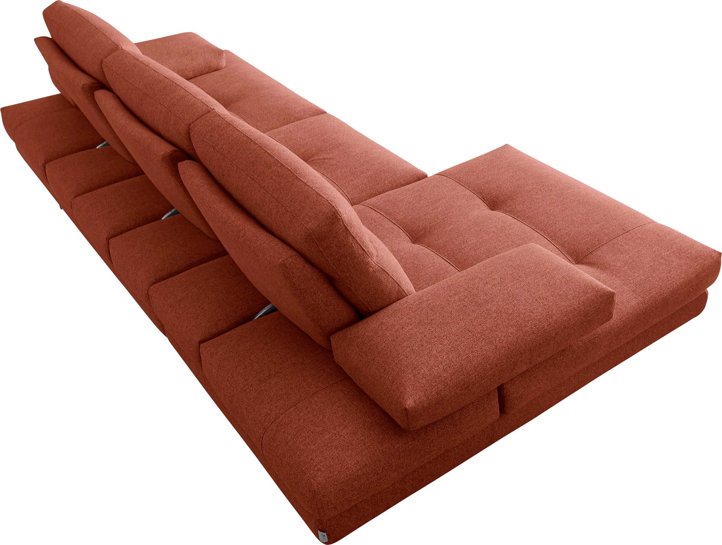 CALIA ITALIA Ecksofa »Toby Wing, B/T: 278/153 cm, Designsofa mit hohem Sitzkomfort, L-Form« inklusive Sitztiefenverstellung, Füße in chrom glänzend