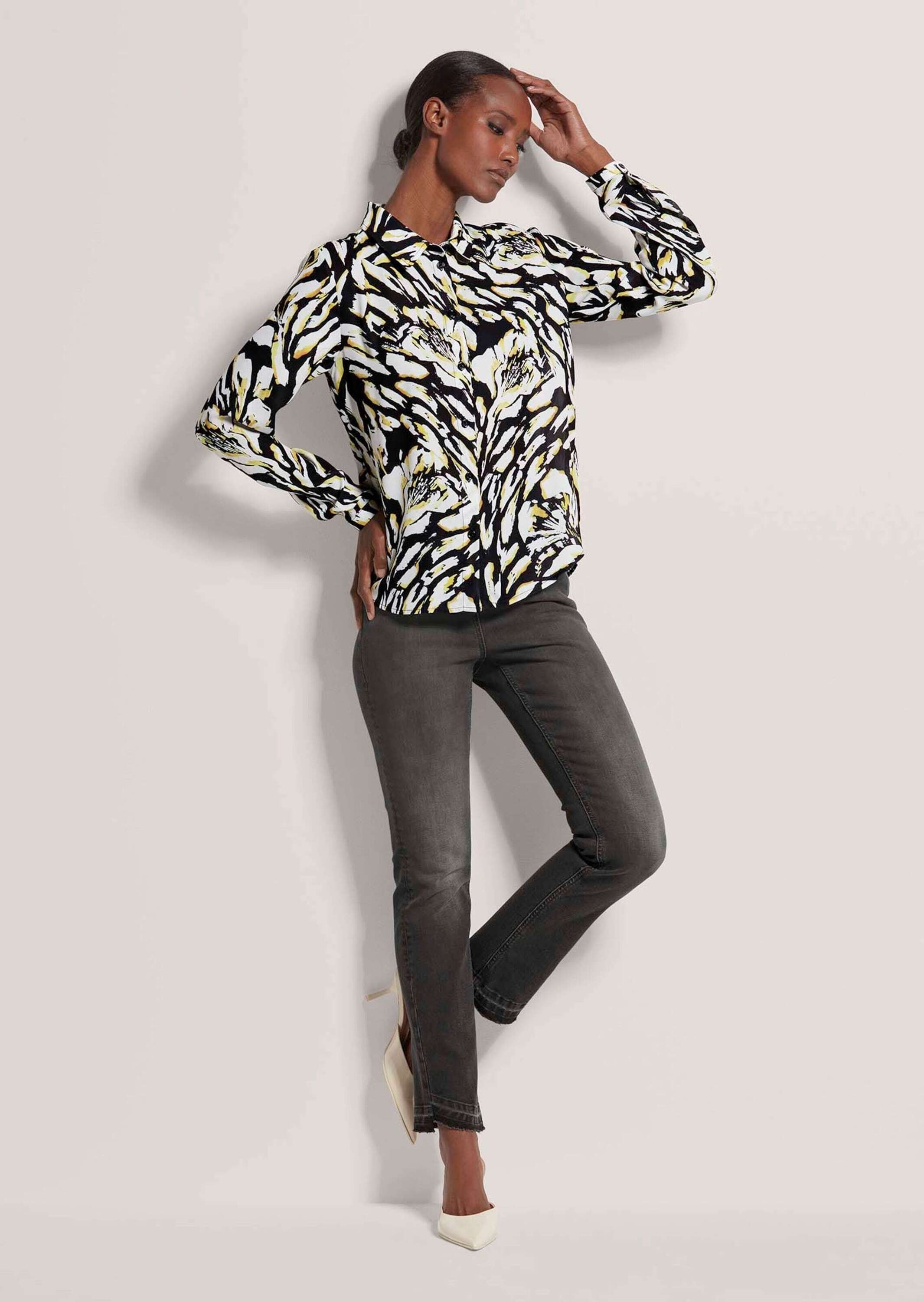 MADELEINE Hemdbluse "Bluse Hemdbluse mit Unikat-Print" günstig online kaufen