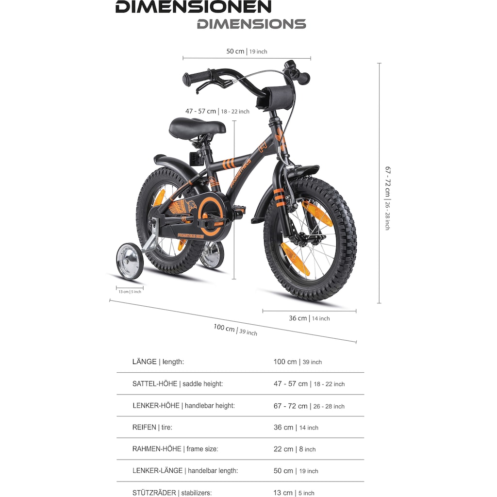 PROMETHEUS BICYCLES Kinderfahrrad »Hawk«, 1 Gang