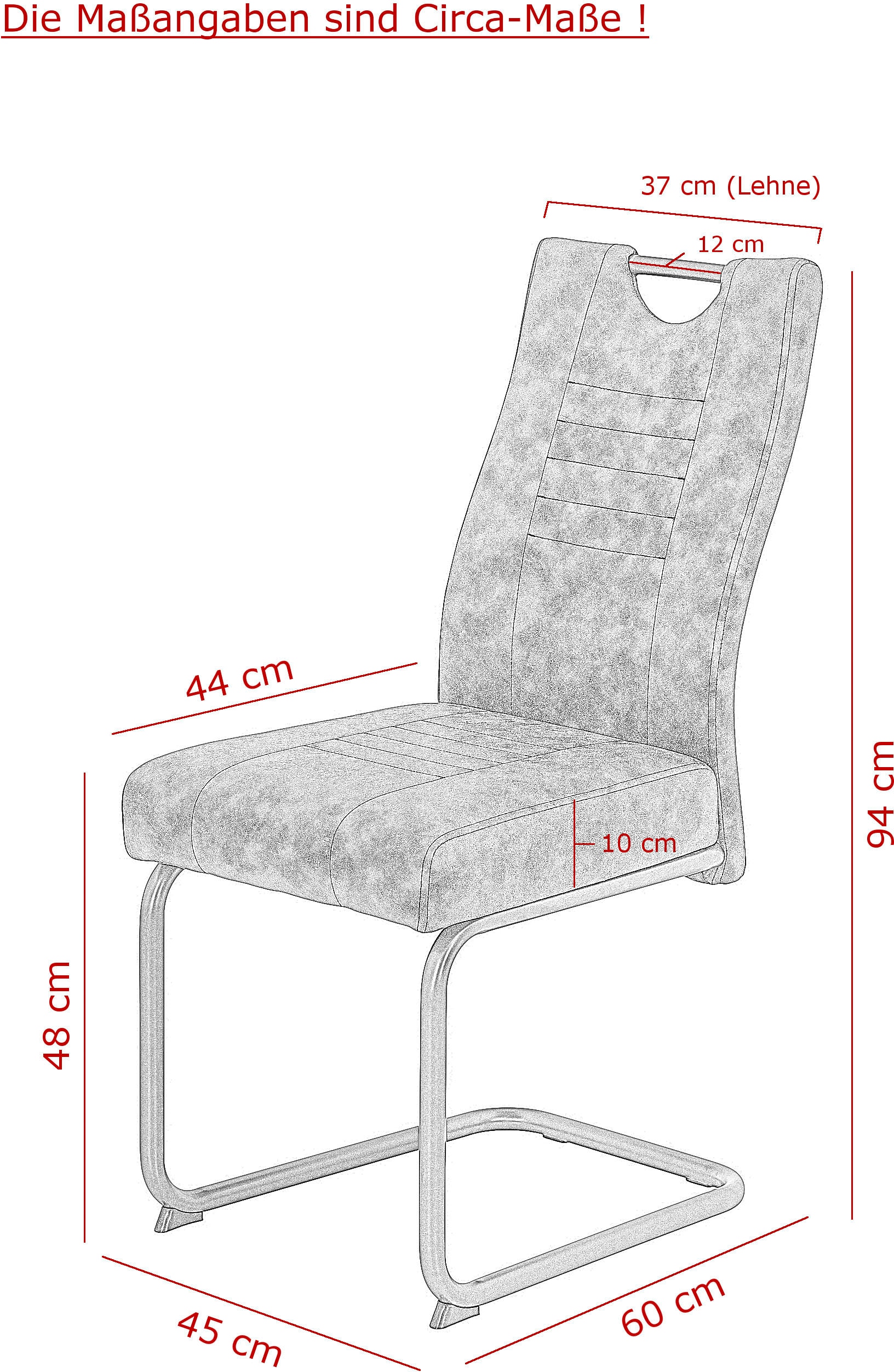 HELA Essgruppe »WESER«, (7 tlg.), Säulentisch 140-180x90 cm, Stuhl mit Federkorb, 140 kg belastbar