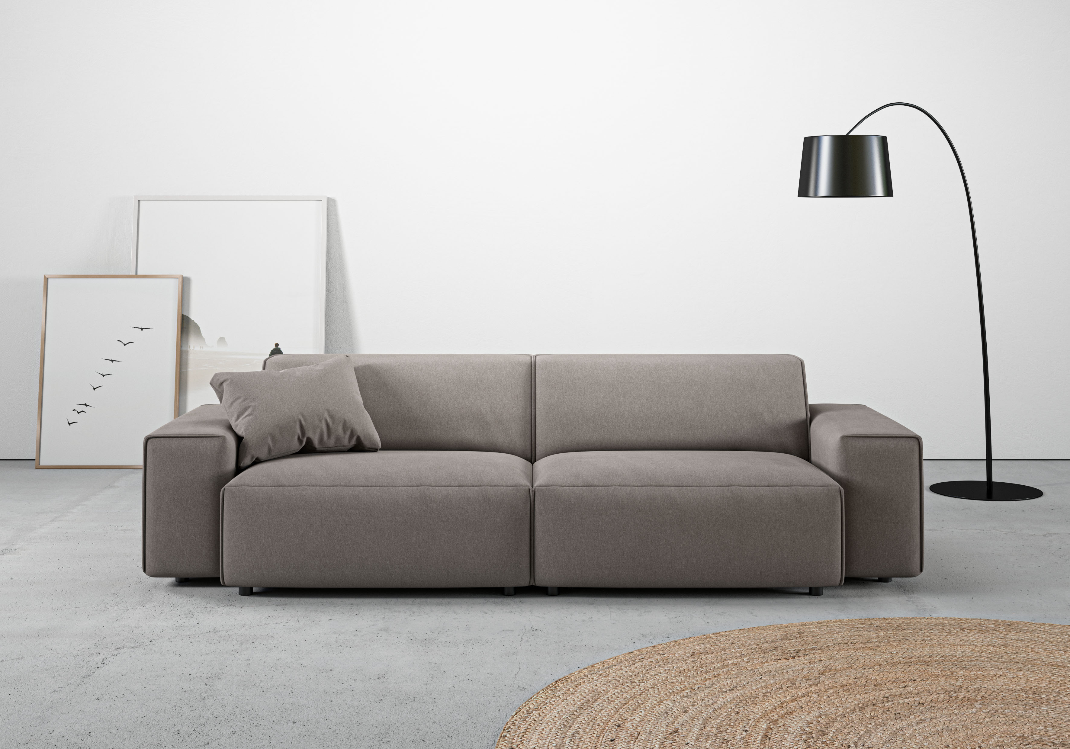 Home affaire Big-Sofa "Glimminge auch in Breitcord, Feincord + Easy care-Bezug," besondere Kedernähte Zierkissen