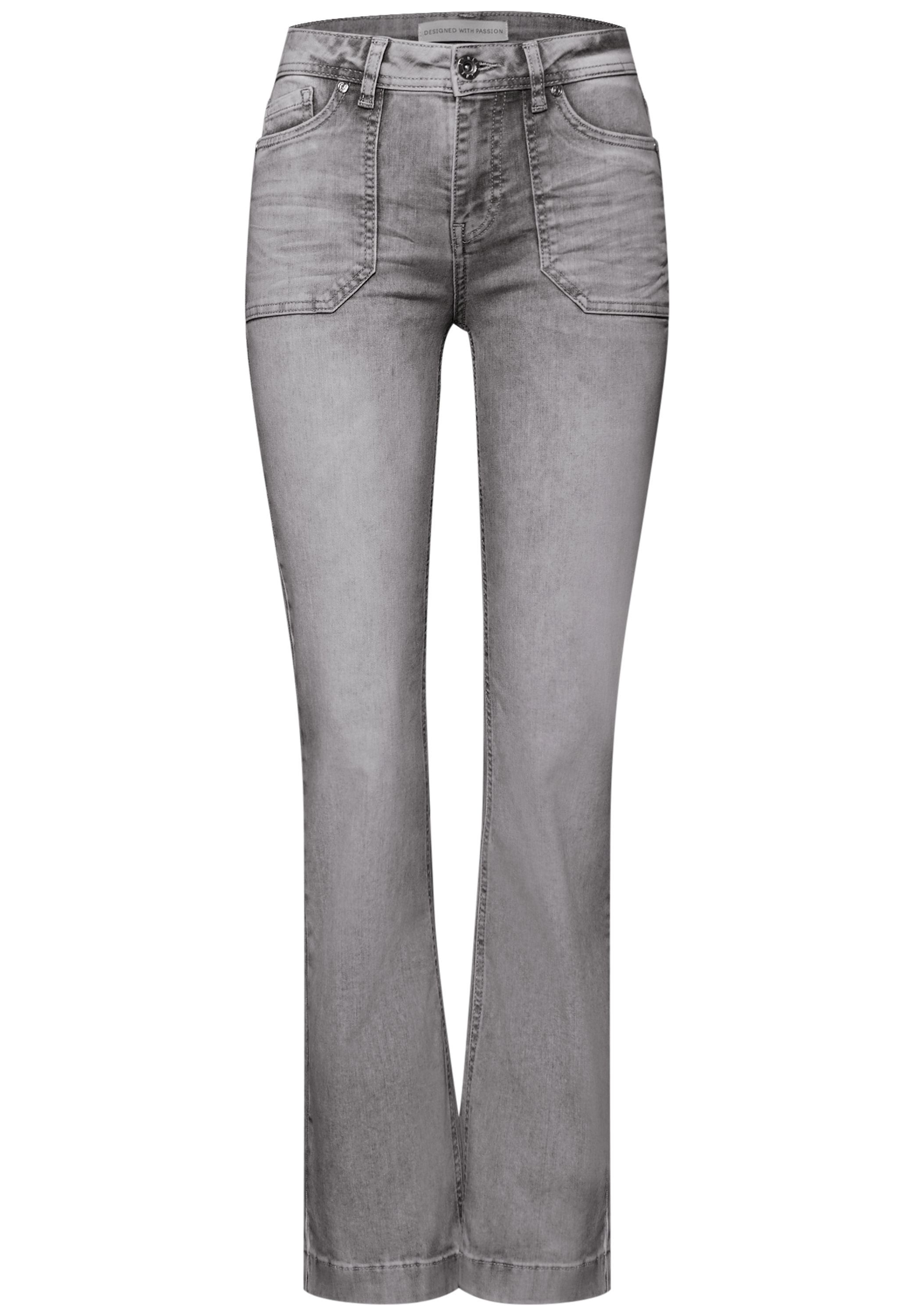 STREET ONE Bootcut-Jeans im 5-Pocket-Stil und mit Stretch