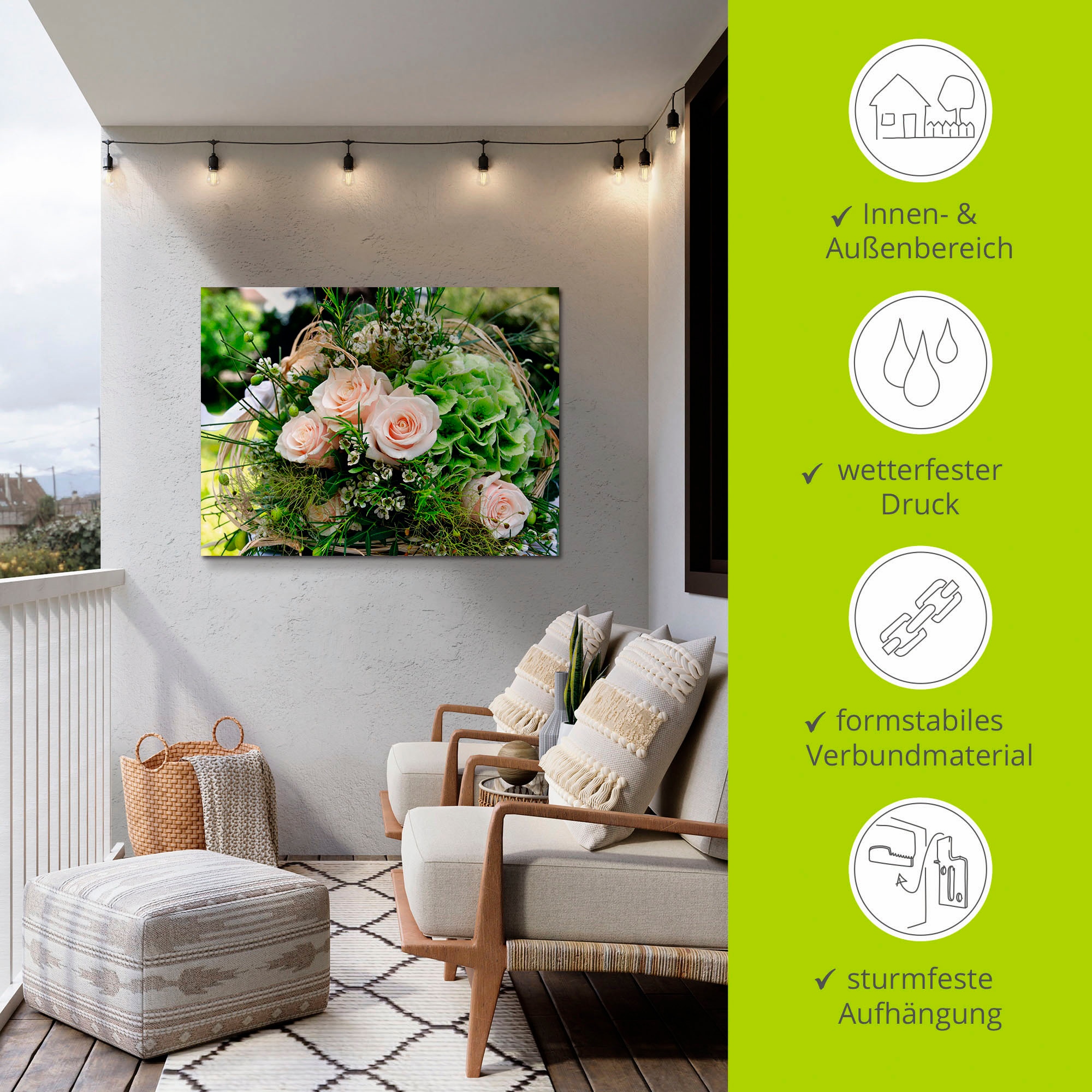 Artland Wandbild »Blumenstrauss«, Blumen, (1 St.), als Alubild, Outdoorbild, Leinwandbild, Poster in verschied. Größen