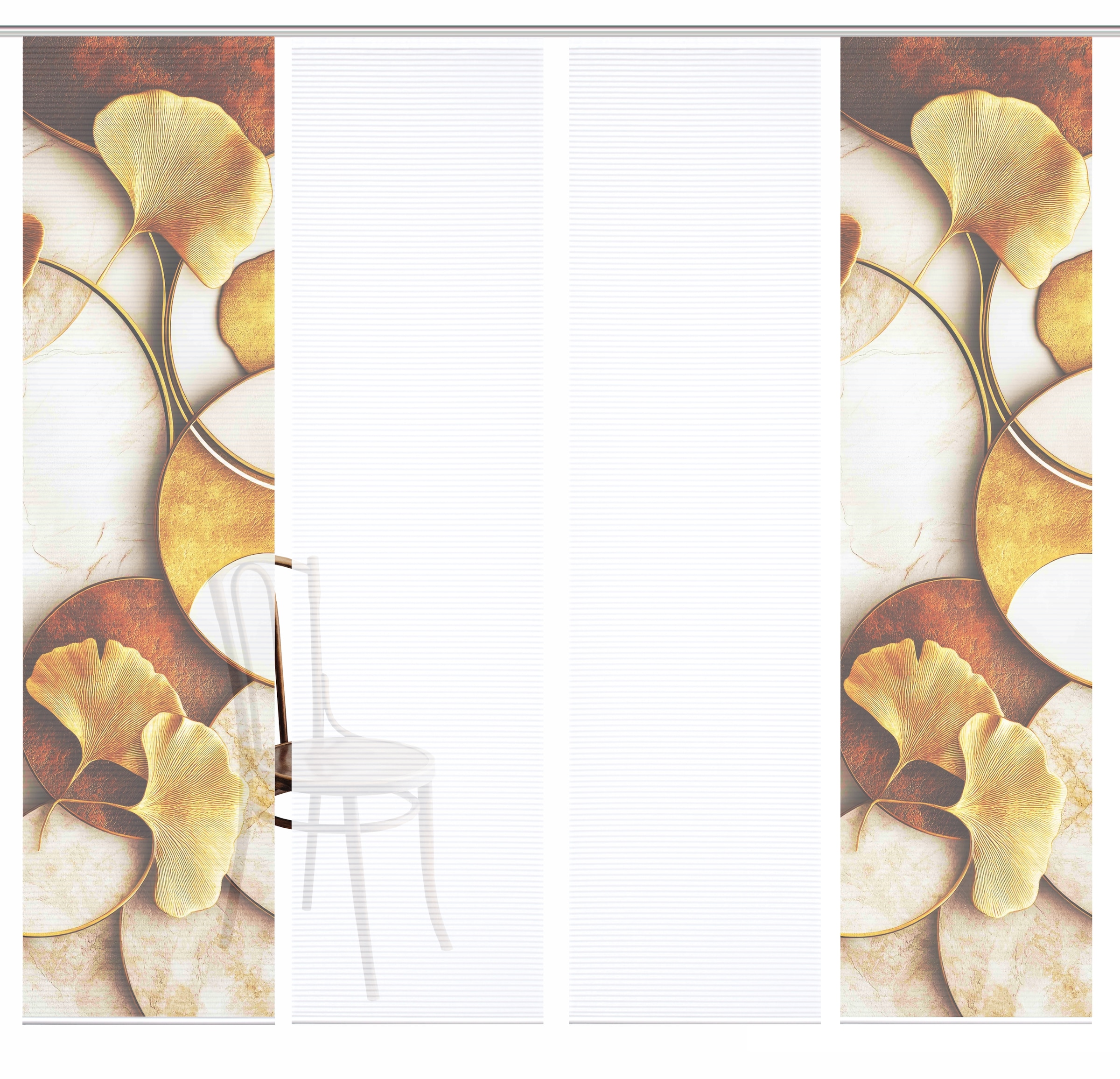 HOME in green Schiebegardine "STORM" Paneelwagen 4 Stk. tlg. Bambusoptik, S günstig online kaufen