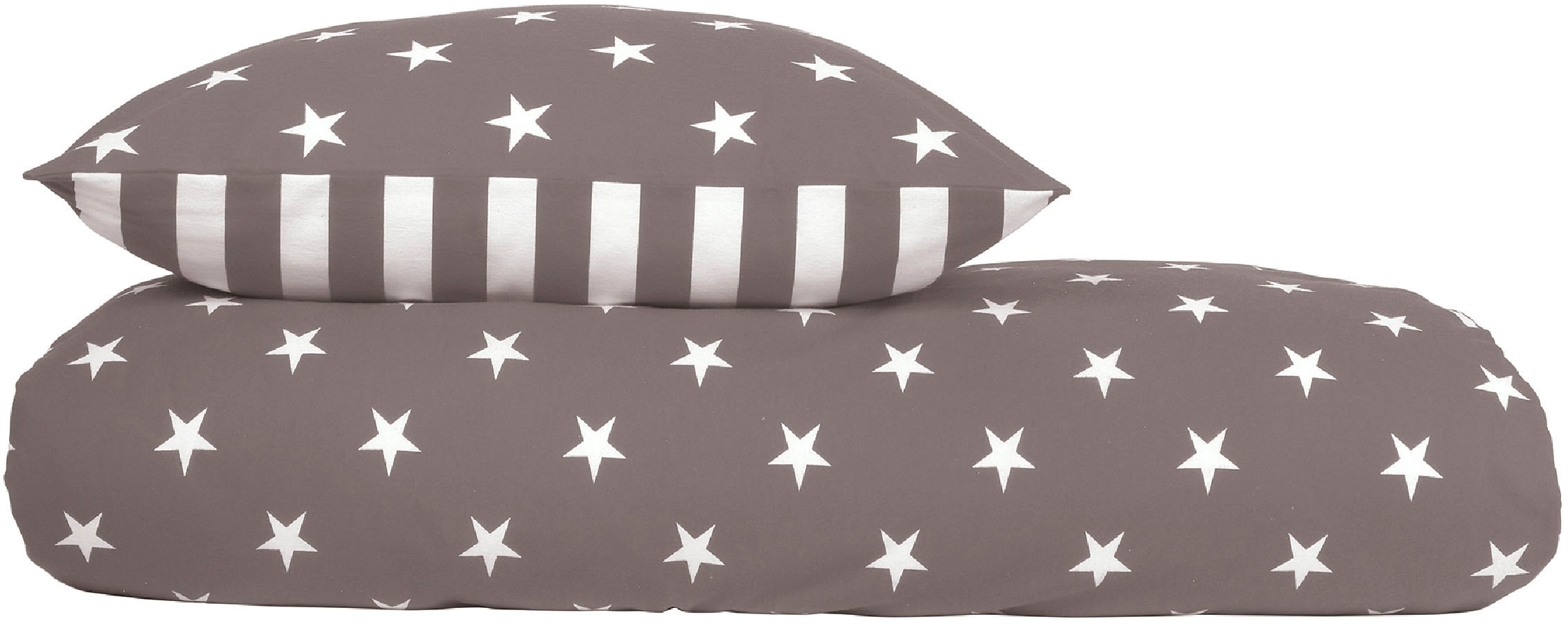 Thumbnail - Schiesser Wendebettwäsche "Stars & Stripes aus weicher Baumwolle mit Sternenprint" 2 Stk. tlg. MADE IN GREEN by OEKO-TEX...