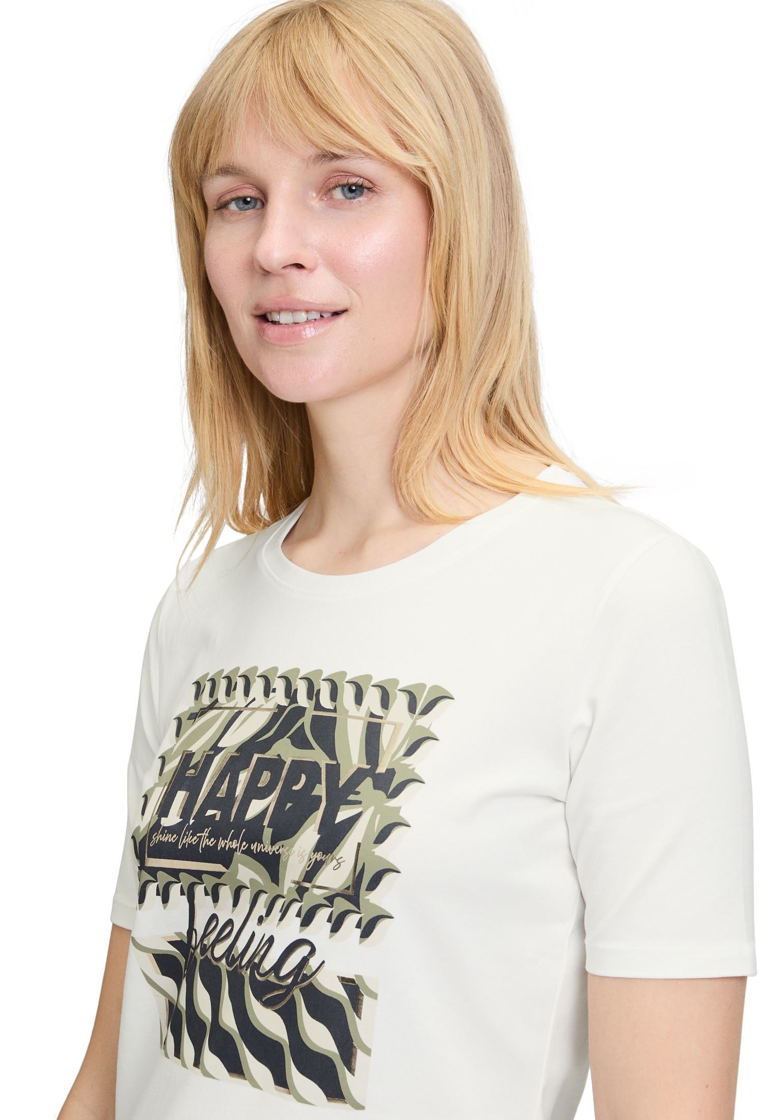 Betty Barclay Kurzarmshirt »Betty Barclay Basic Shirt mit Placement«, (1 tlg.)