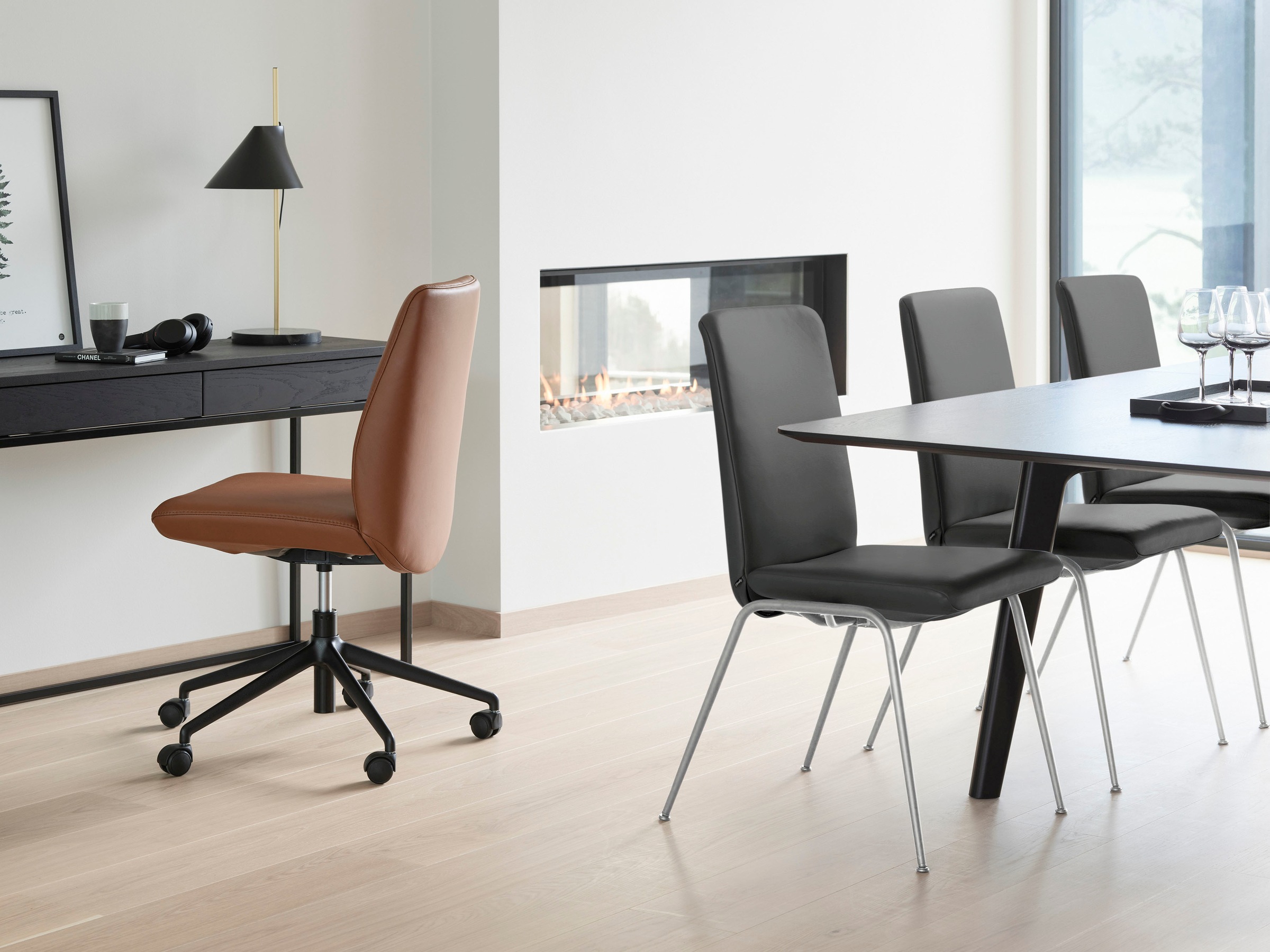 Stressless® Polsterstuhl »Laurel«, Leder PALOMA, Low Back, Größe L, mit Beinen aus Stahl in Chrom matt