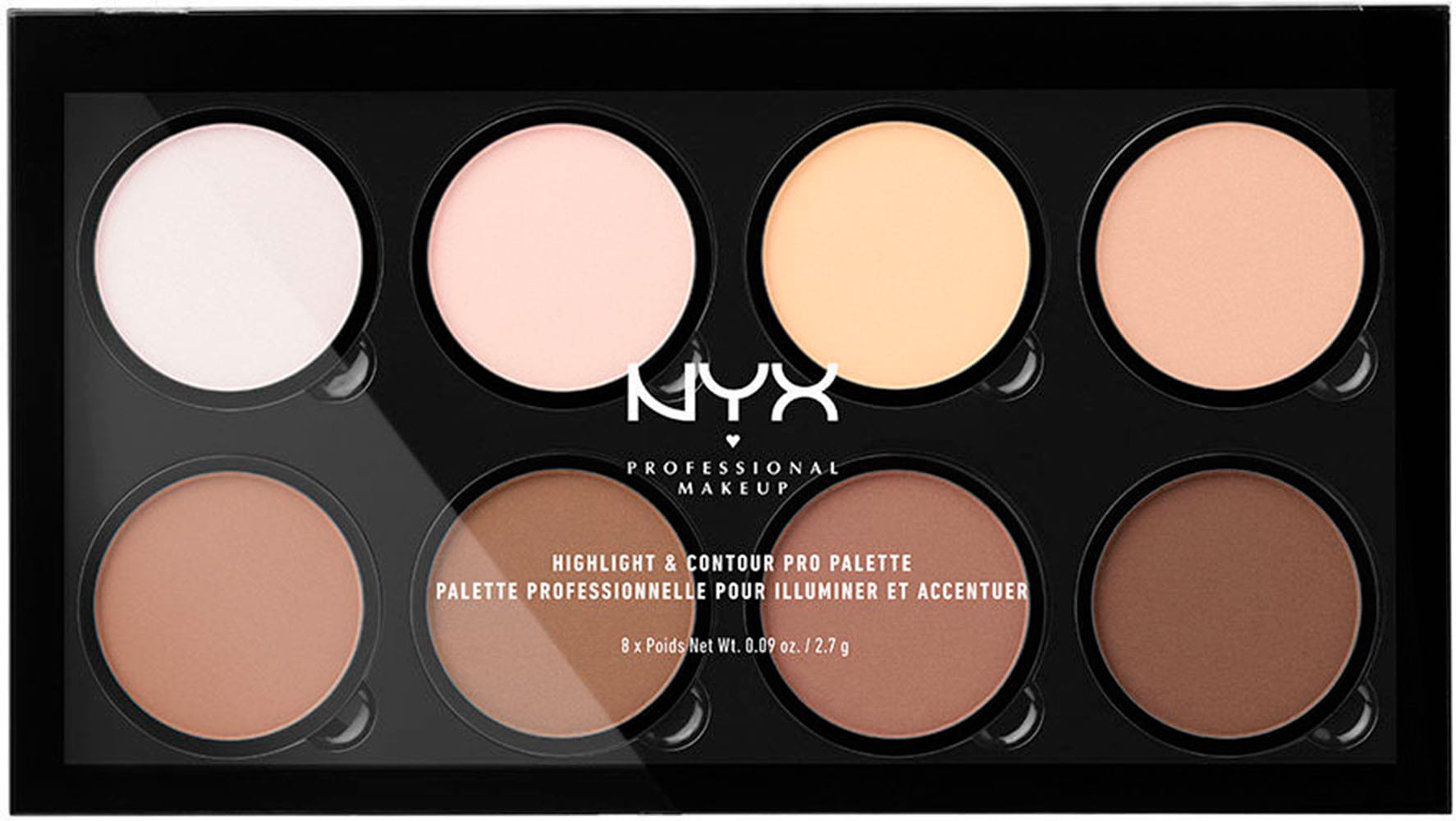 NYX Highlighter »NYX Professional Makeup Highlight & Contour Pro Palette«, mit einfacher Mischbarkeit