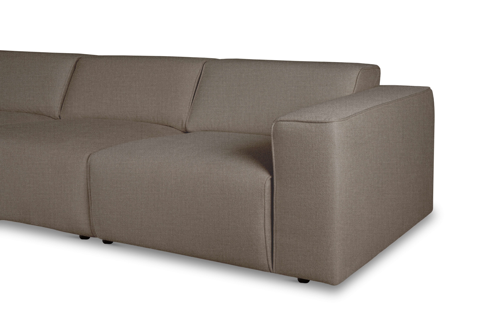 andas Ecksofa »Noord«, L-Form, mit Kedernaht, Breite 281 cm, Cord, Struktur, Webstoff