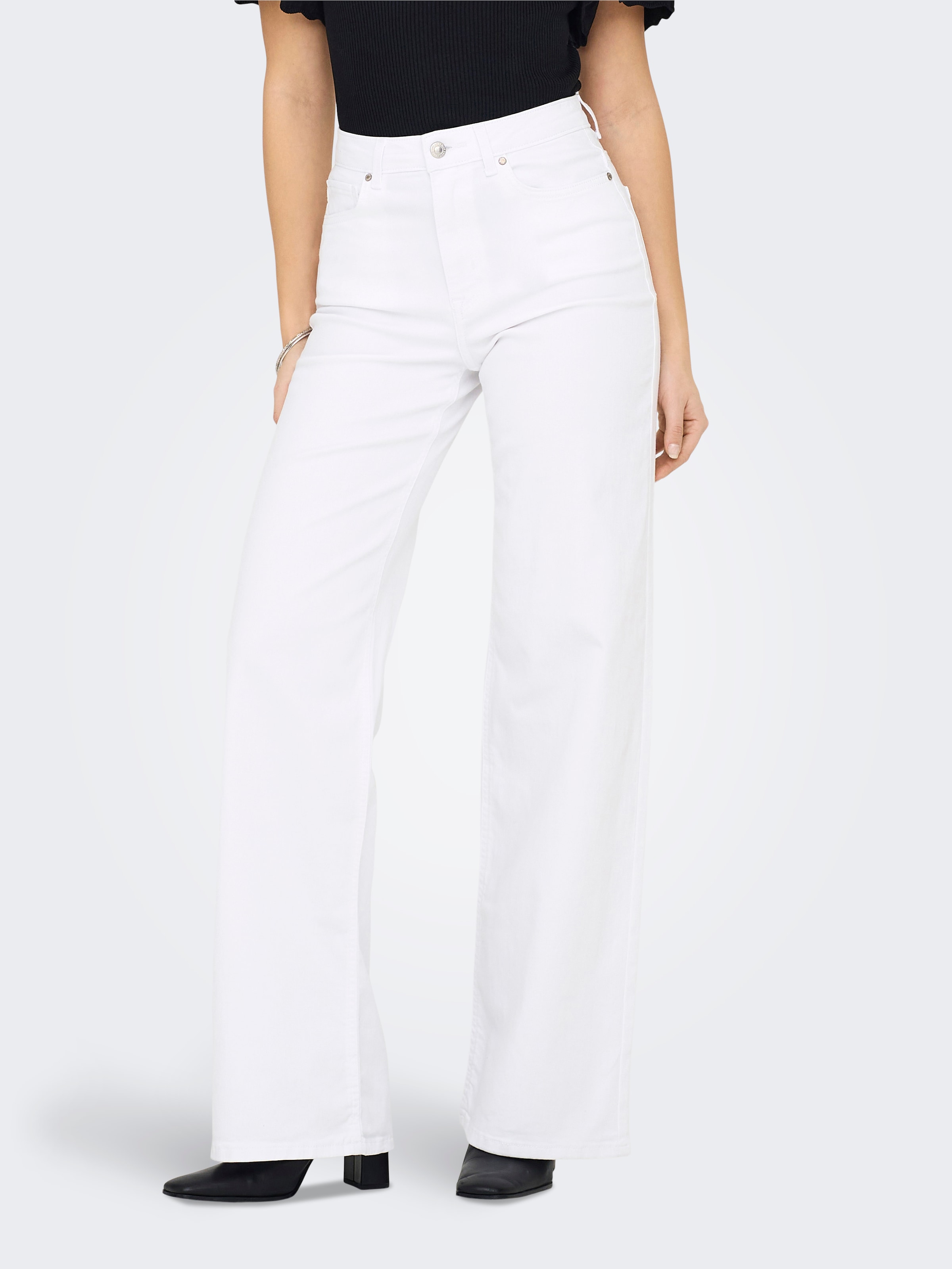 ONLY High-waist-Jeans "ONLMADISON BLUSH HW WIDE DNM CRO NOOS" mit weitem Be günstig online kaufen