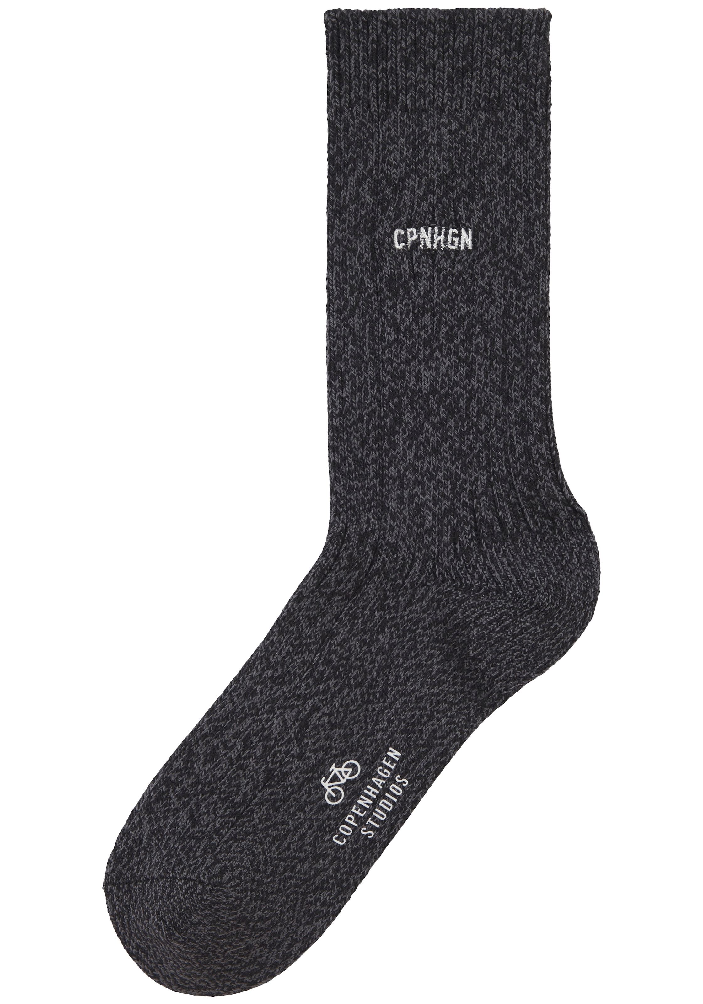 Copenhagen Studios Basicsocken 1 Paar tlg. gerippt mit Logo Stickerei