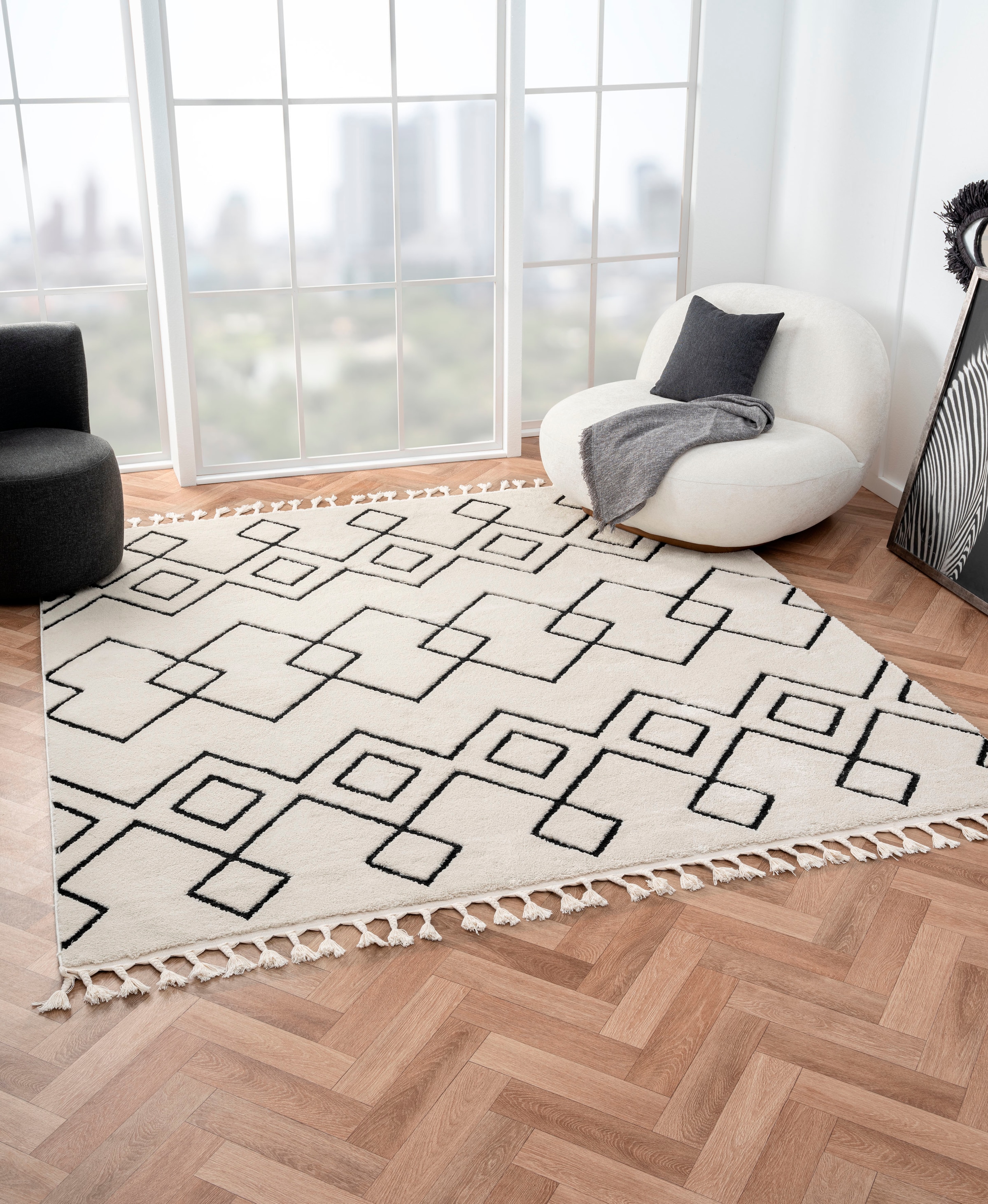 Myflair Möbel & Accessoires Hochflor-Teppich "Moroccan Mural", rechteckig, 24 mm Höhe, modern, marokkanisches Design, fl