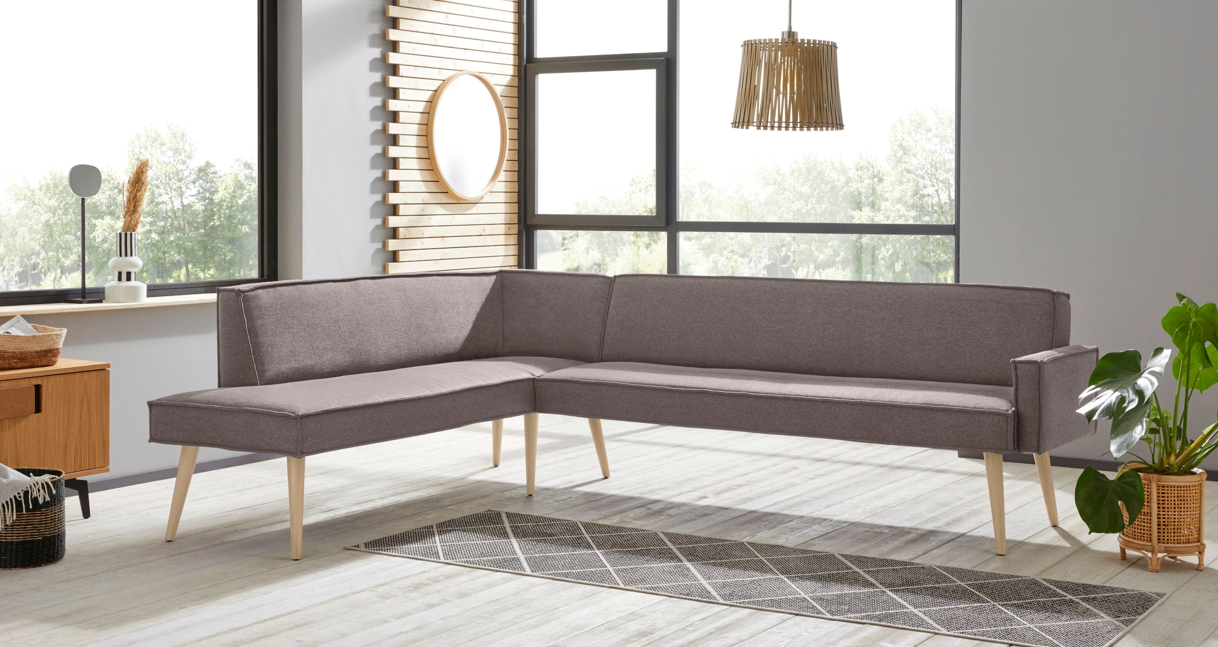 exxpo - sofa fashion Eckbank »Lungo«, Frei im Raum stellbar