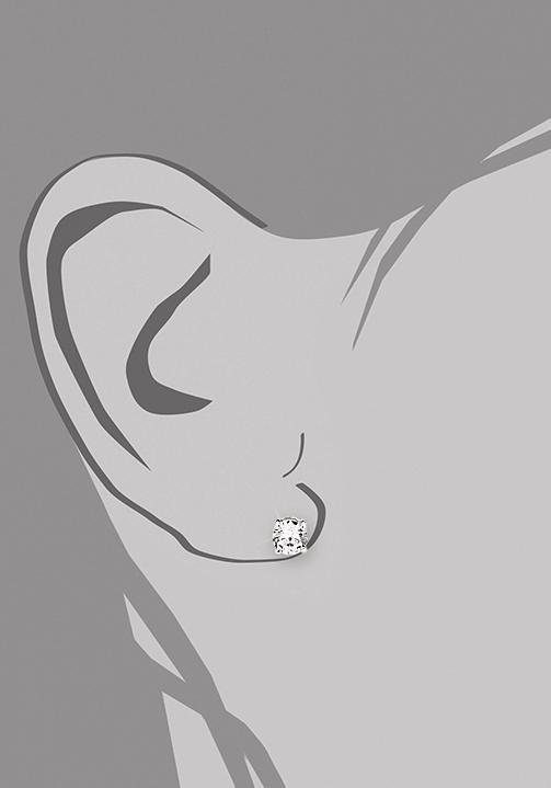 Paar Ohrstecker AMOR "Kugeln", silber (silberfarben), Ohrringe, Damen, 5mm, Silber 925 (Sterlingsilber) 6