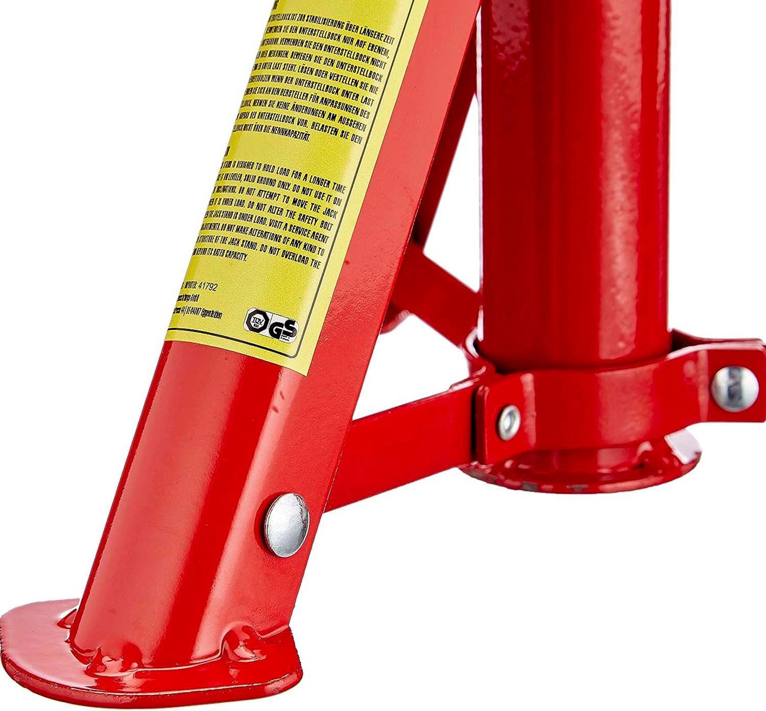 Petex Unterstellbock BAUR kaufen rot 3 faltbar«, 2er | Tonnen, online höhenverstellbar »mit Tragkraft: Set, und Sicherungssplint