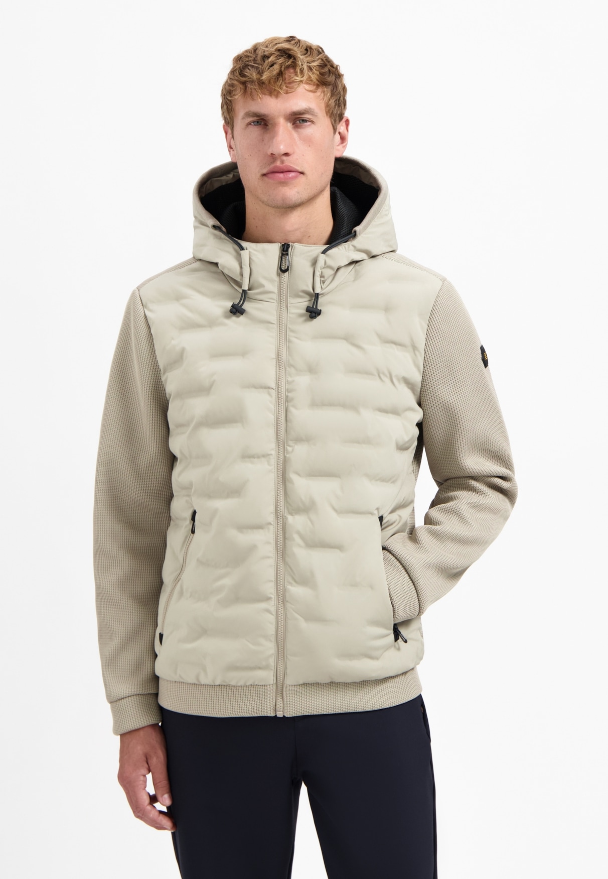 NO EXCESS Steppjacke "No Excess Jacke mit Strickärmeln" günstig online kaufen