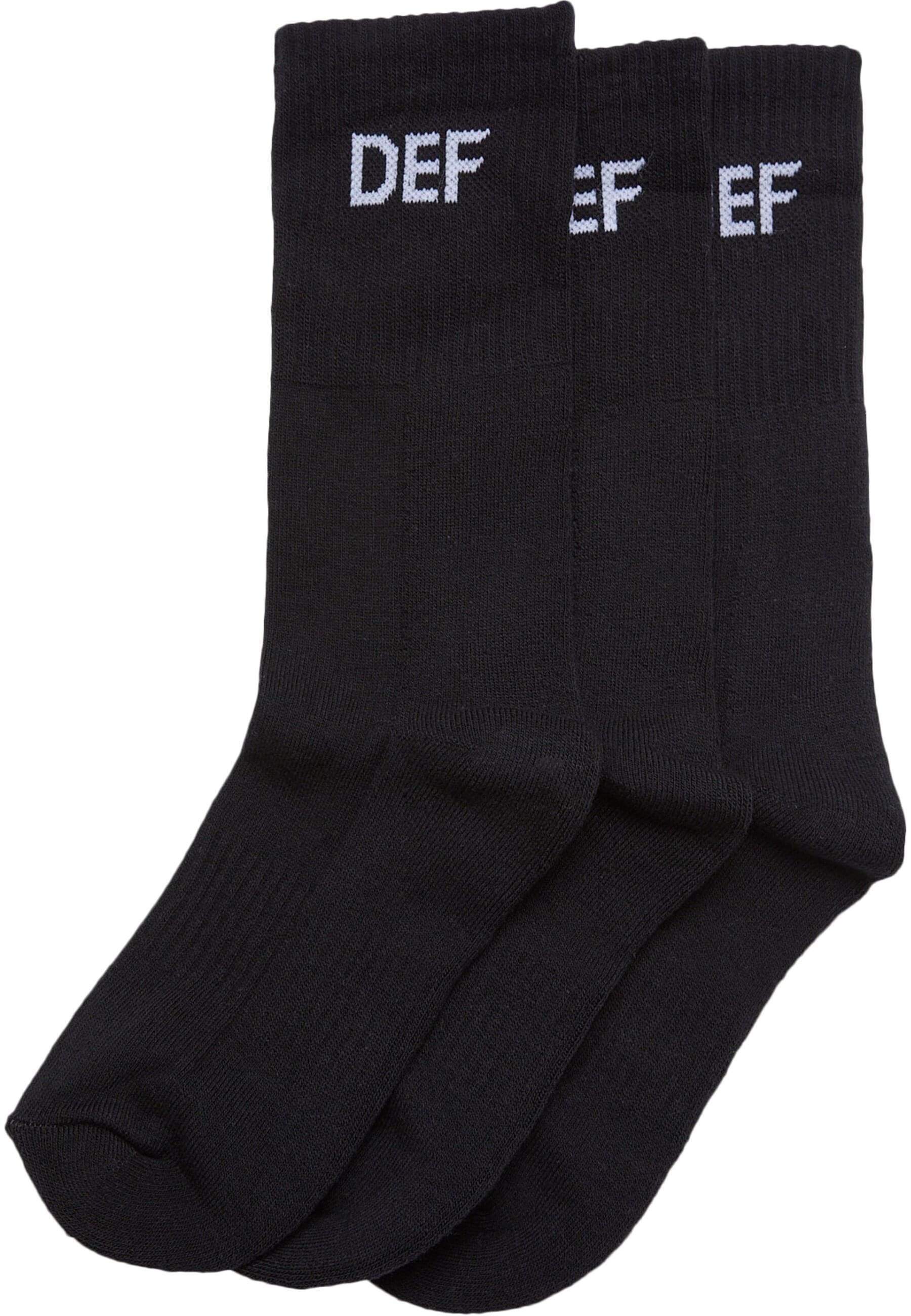 Basicsocken »DEF Damen DEF 3-Pack Socks Black«, (1 Paar)