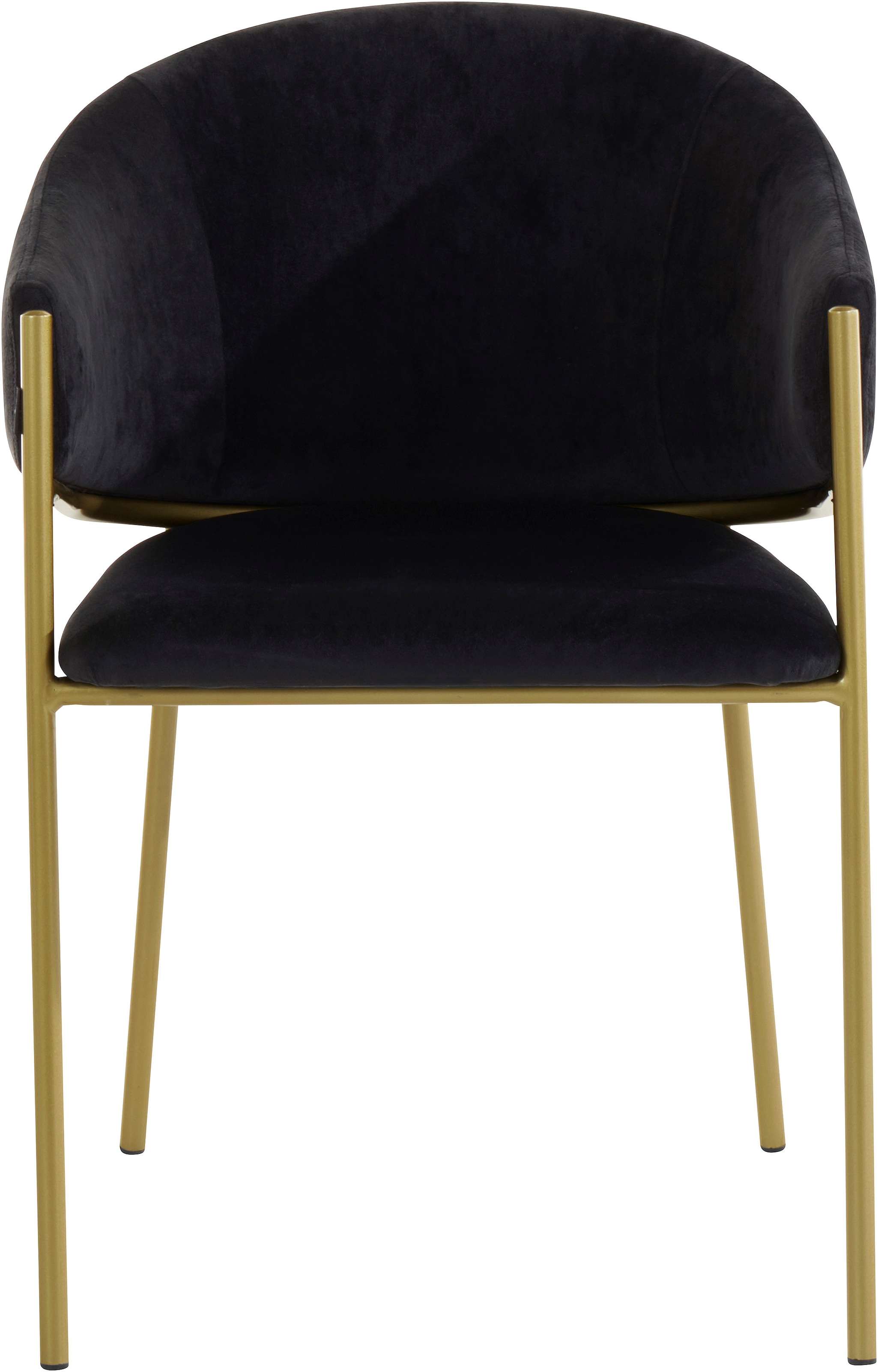 Leonique Esszimmerstuhl »Évreux«, einem Sitzhöhe mit 49 cm St., | BAUR Metallgestell, Veloursstoff, 2 bestellen goldenen