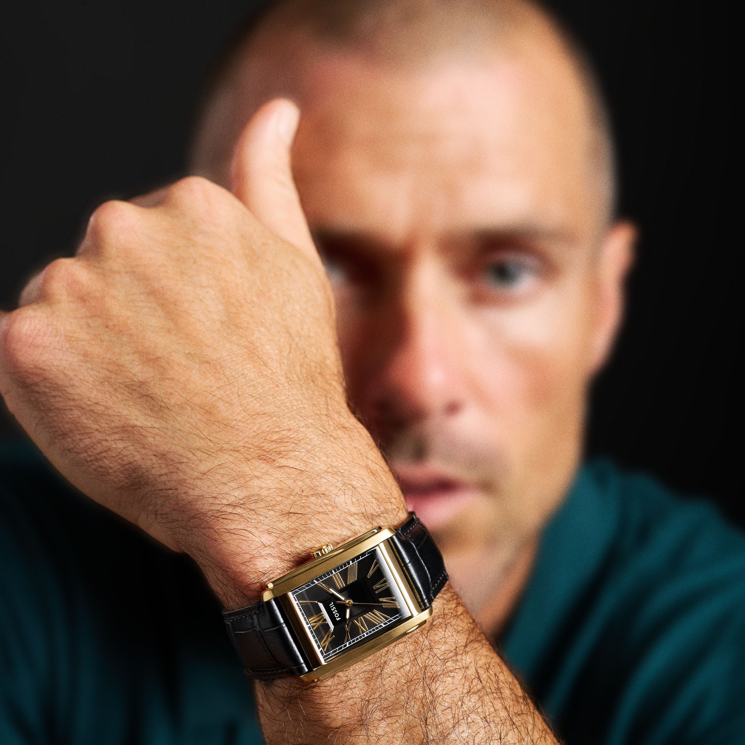 Fossil Quarzuhr »CARRAWAY«, Armbanduhr, Herrenuhr, Lederarmband, analog