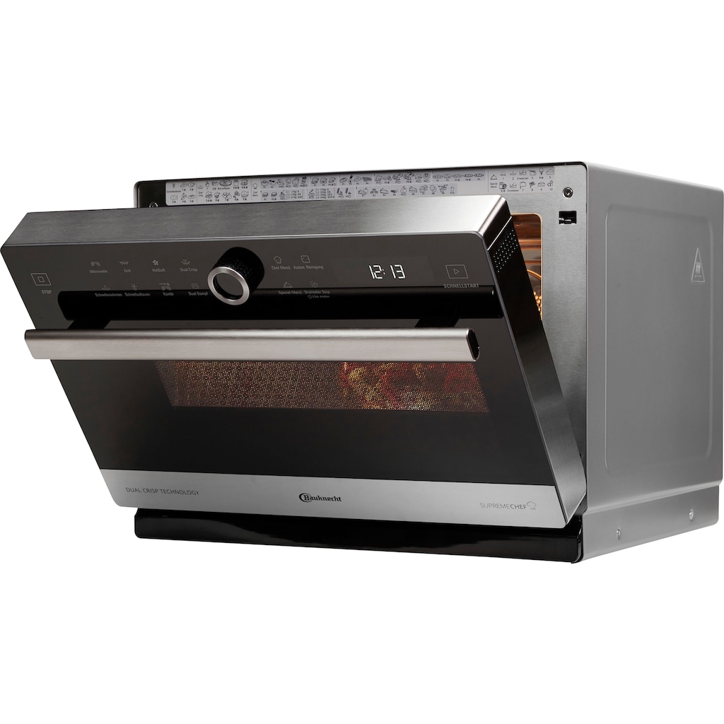 BAUKNECHT Mikrowelle »MW 3391 SX«, Dampfgarfunktion-Grill und Heißluft, 900 W